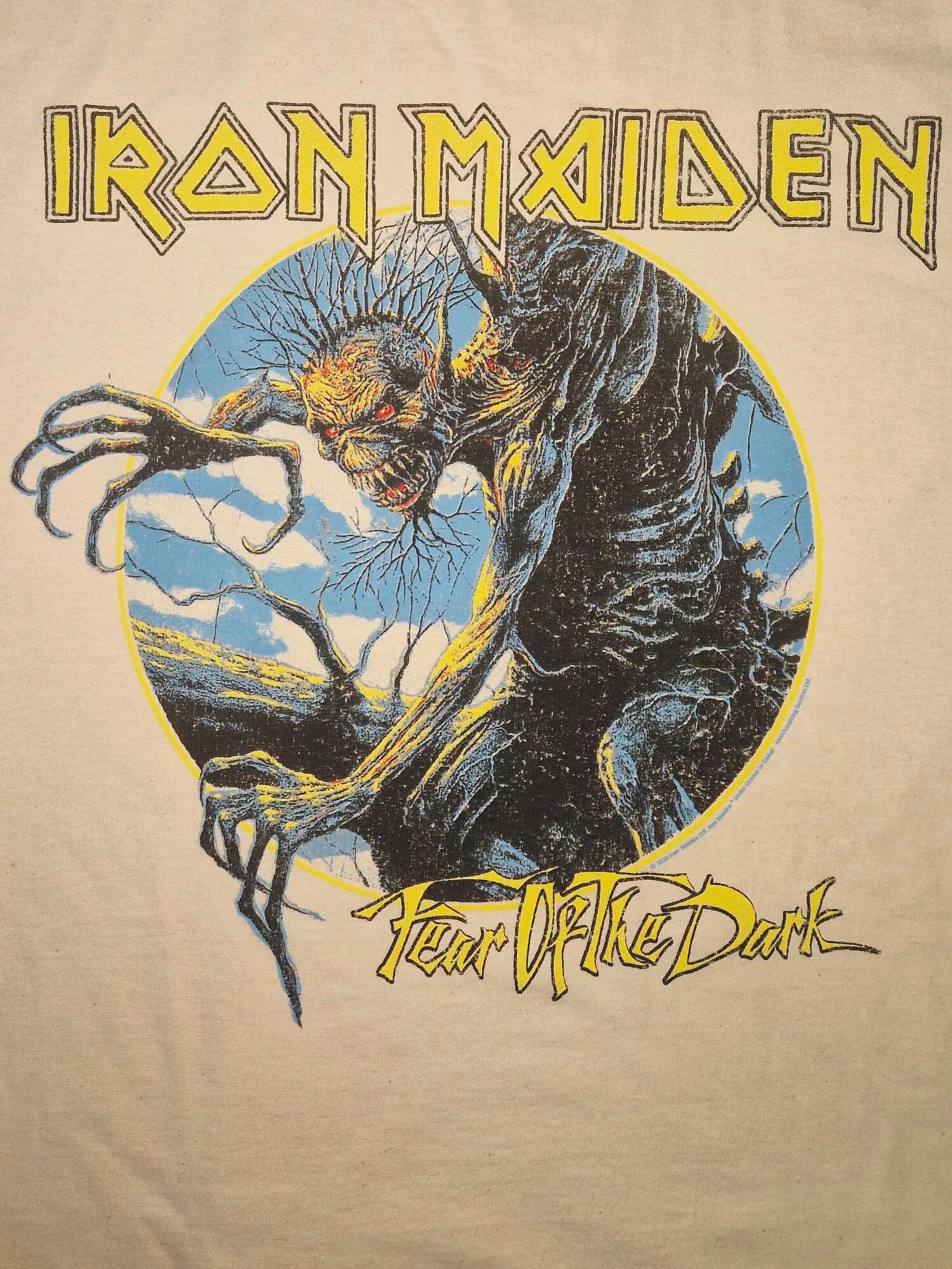 Iron Maiden Camiseta 'Iron  Maiden Fear Of The Dark Vintage T-Shirt'  blanco natural – imagen 3