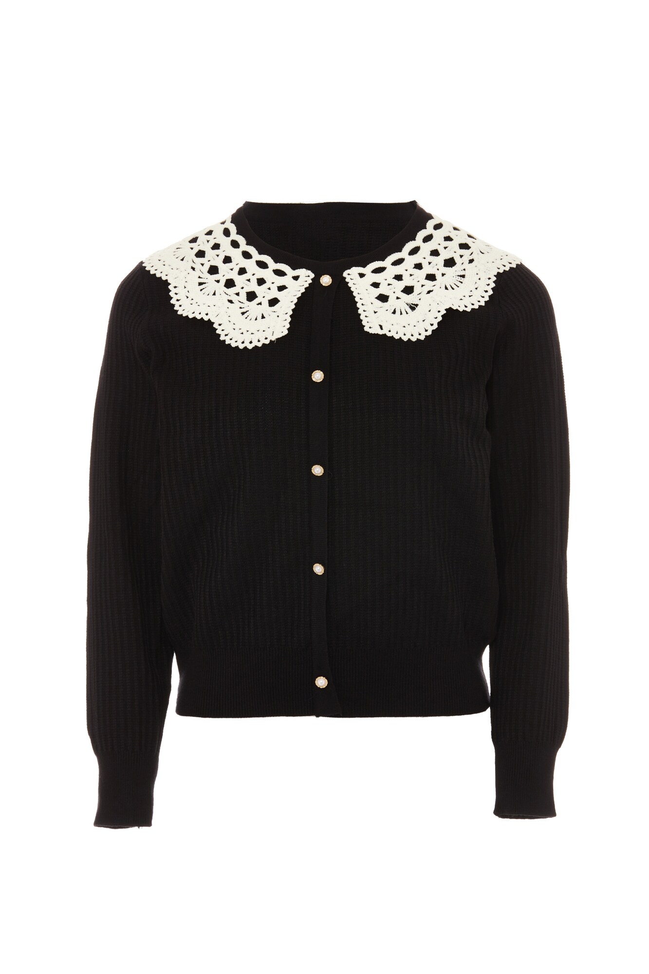 NAEMI Cárdigan negro / offwhite