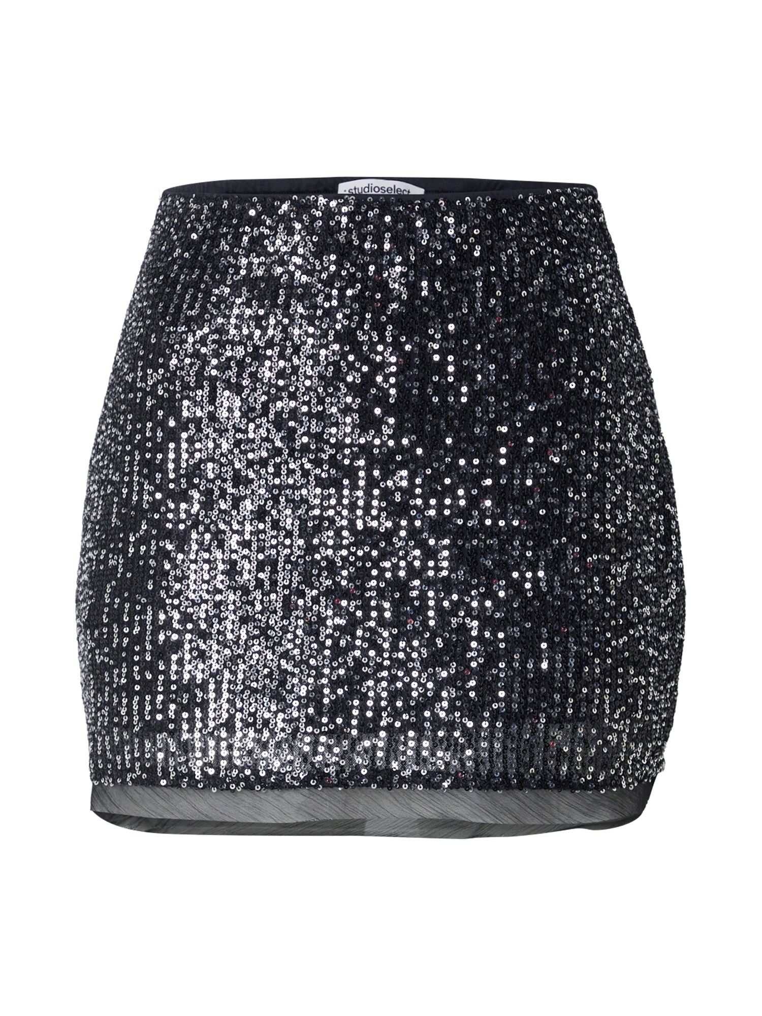 studioselect Fustă Rita  negru / argintiu
