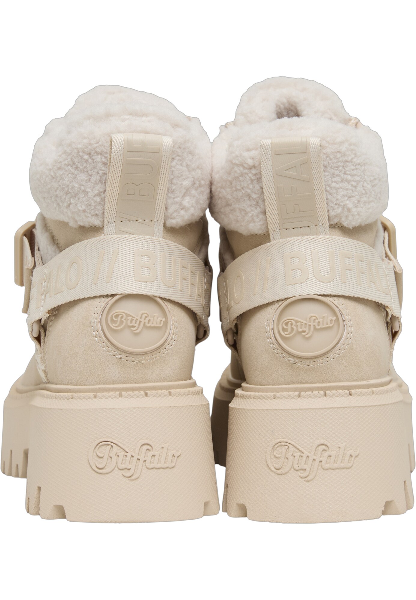 BUFFALO Veterlaarsjes 'Aspen' beige crème