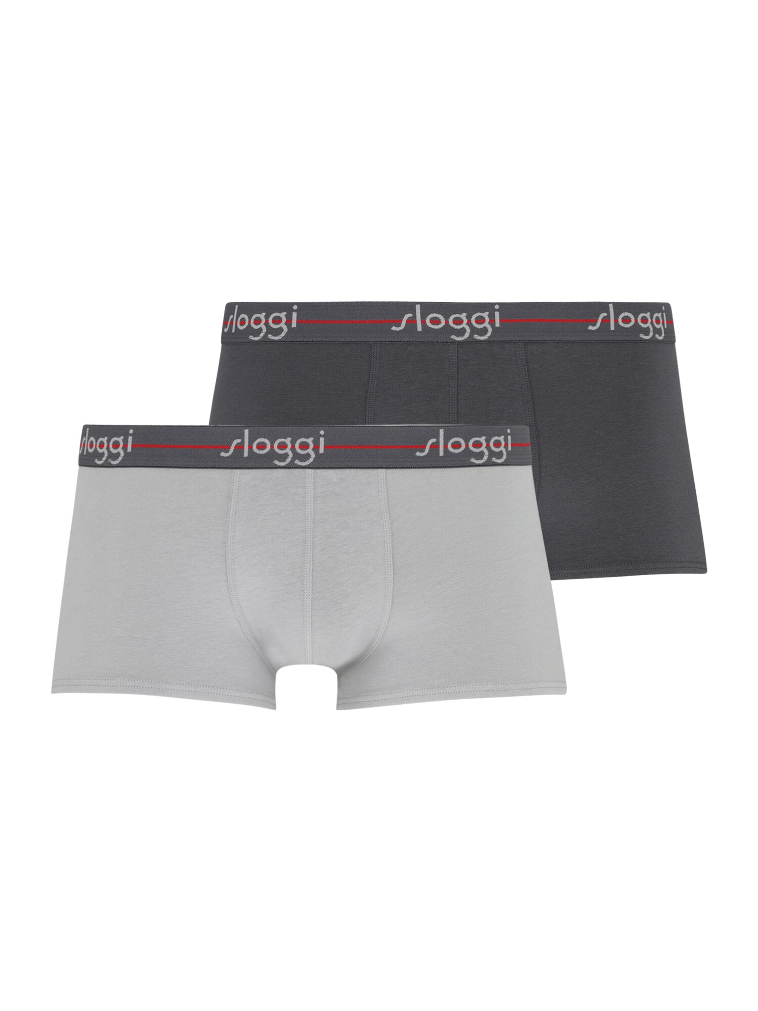 SLOGGI Boxeri Start  gri deschis / roșu / negru