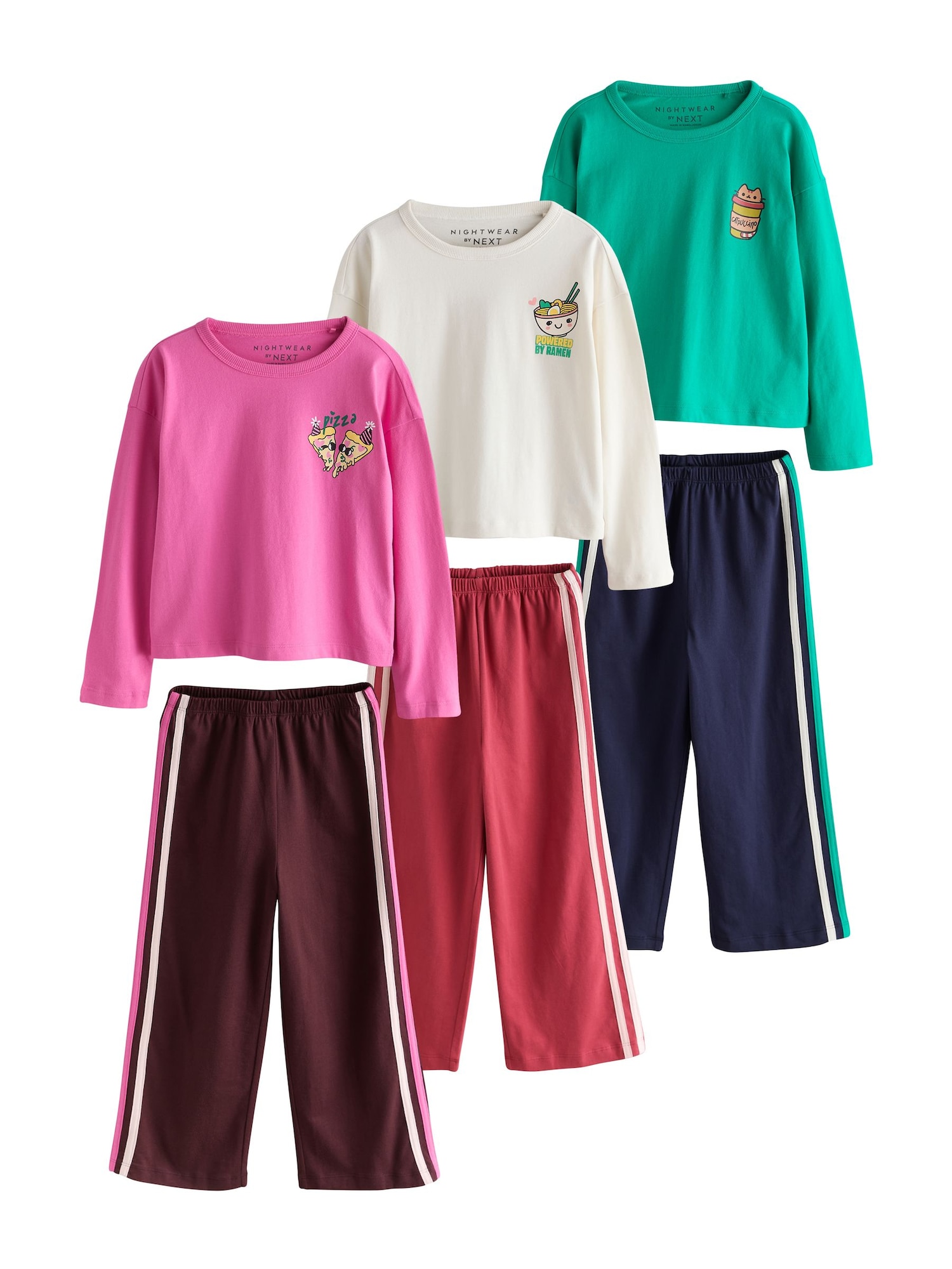 Next Pijamale bleumarin / verde / roz / roz pal / roşu închis / alb