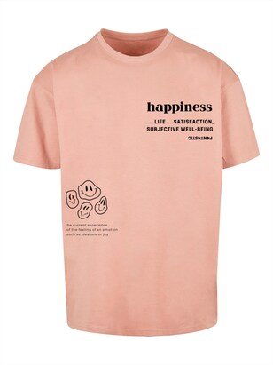 F4NT4STIC Shirt ‘Happiness’ Oranje / Zwart