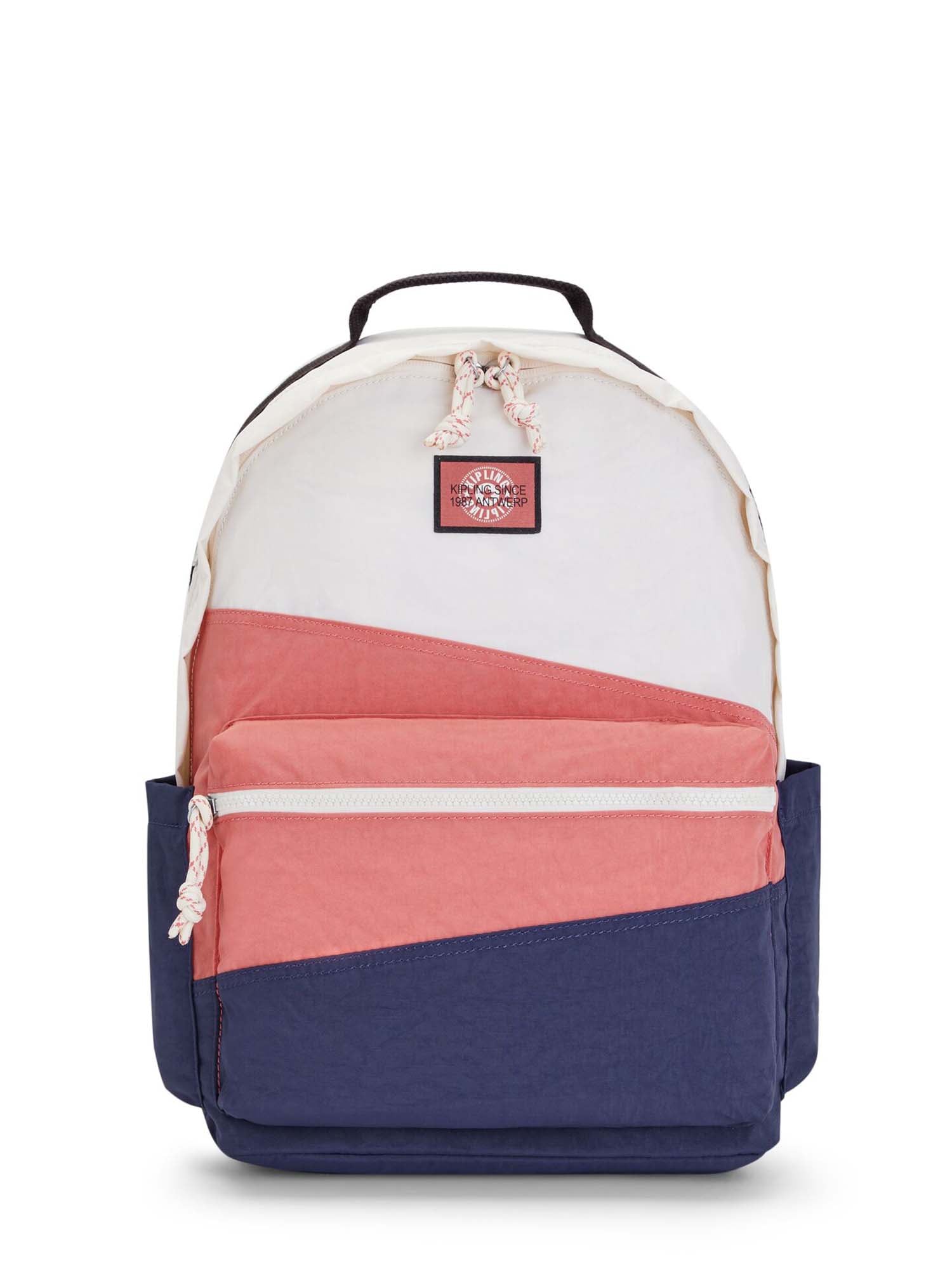 KIPLING Rucsac Damien  bleumarin / roz pal / alb