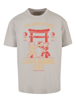 F4NT4STIC Shirt ‘The Way Of The Exploding Fist Retro Gaming SEVENSQUARED’ Grijs / Oranje / Rood