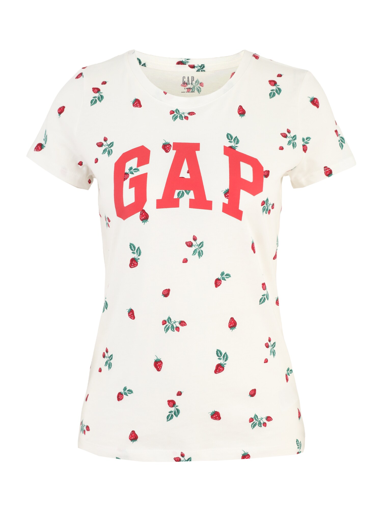 Gap Petite Tricou CLSC verde / roșu / alb lână