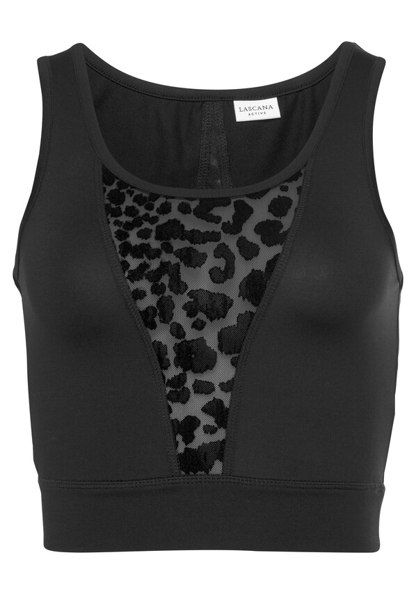 LASCANA ACTIVE, Sport top, fekete, 4 kép a 6 közül