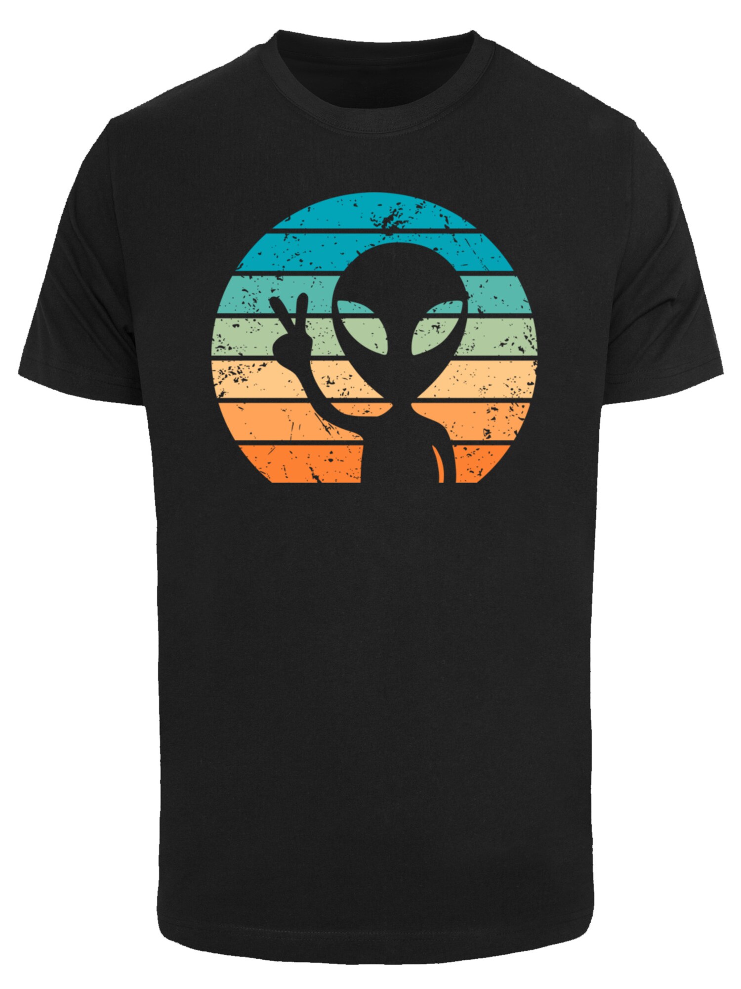 Thumbnail - T-Shirt 'Alien Piece Sonnenuntergang'