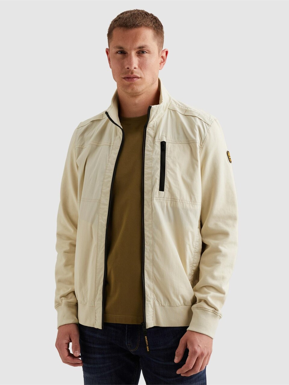 Övergångsjacka 'Hybrid jacket with zipper closure and side pockets'