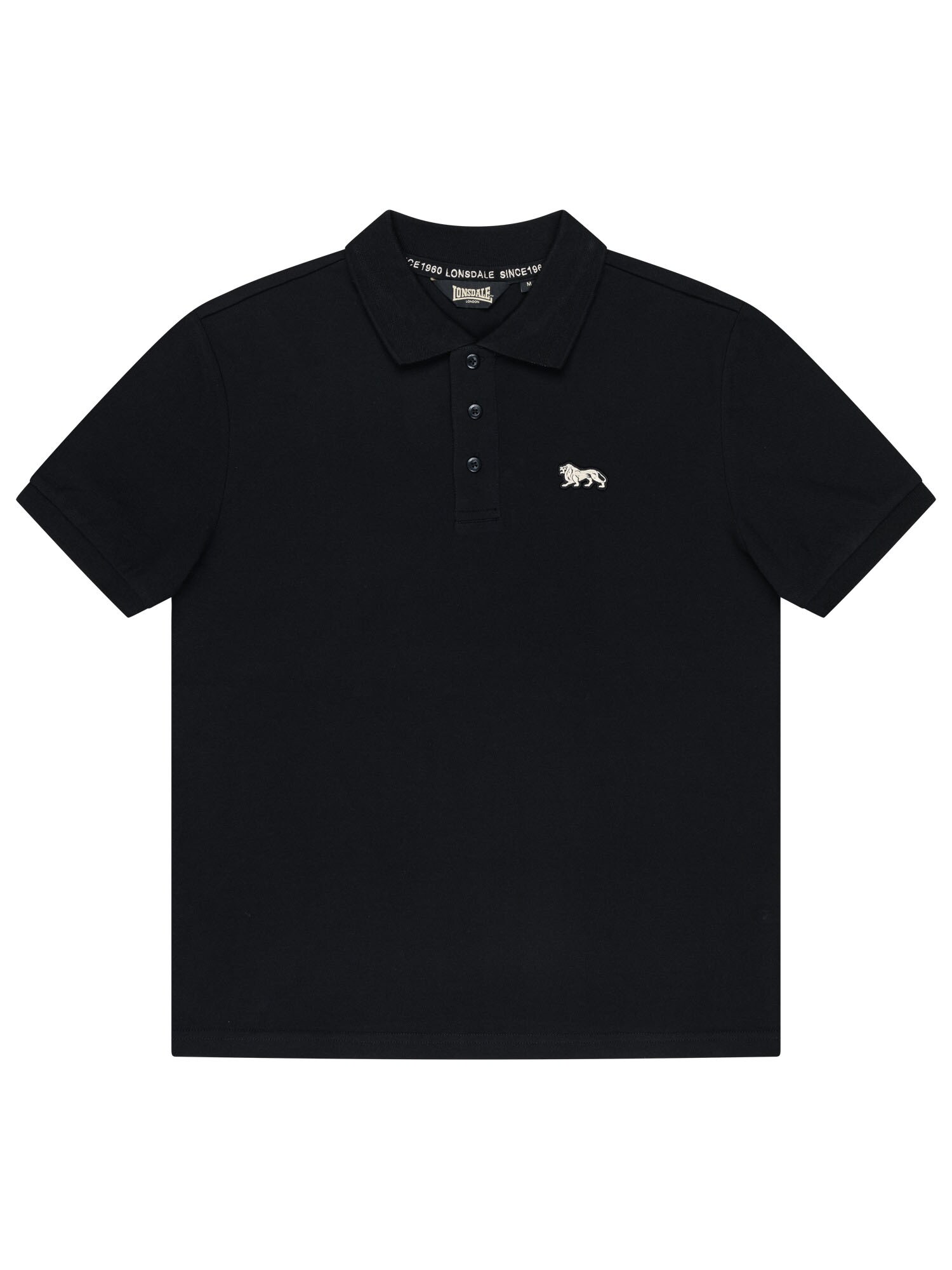 LONSDALE Tricou Chingford negru / alb