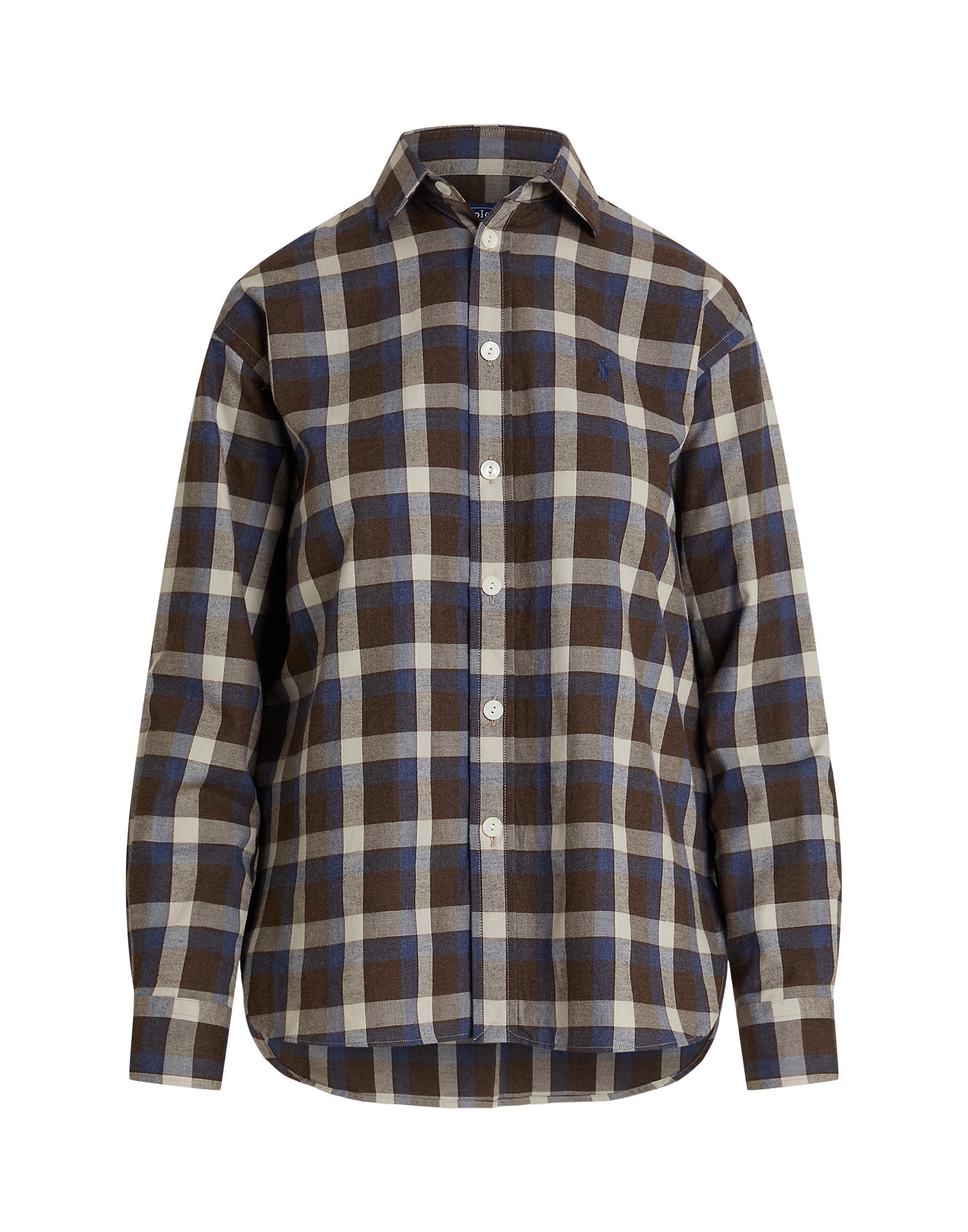Polo Ralph Lauren Bluză bleumarin / maro închis / alb