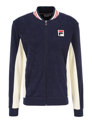 Fila Sweatvest ‘SETTANTA’ Ecru / Navy / Bloedrood