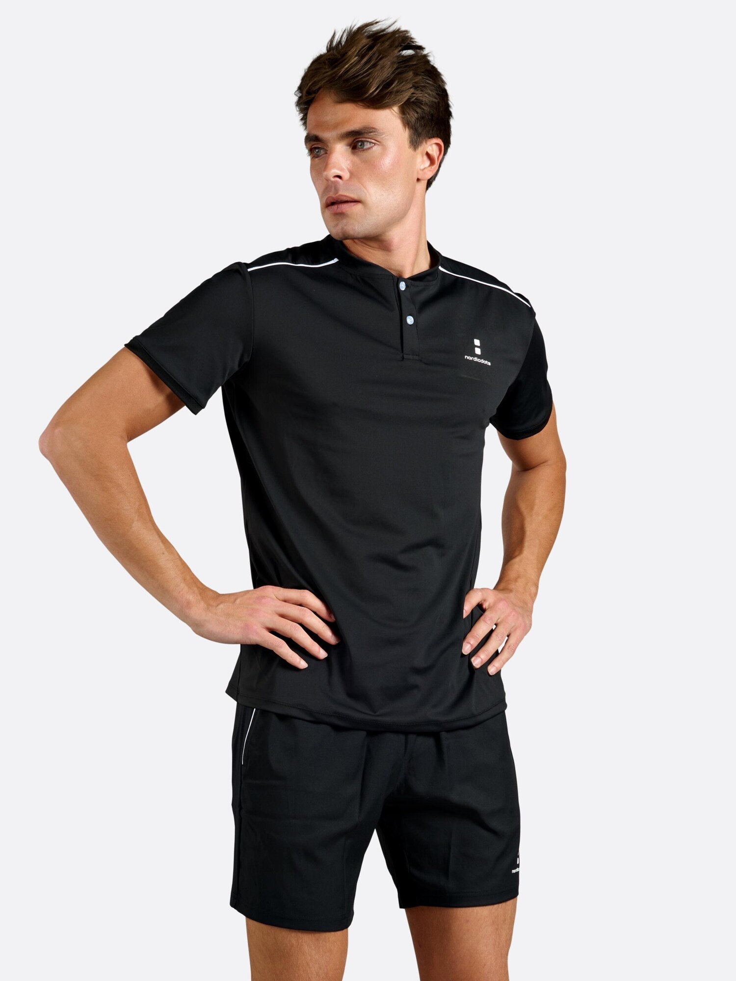 nordicdots Camiseta funcional 'Pro Flex Polo - Black'  negro