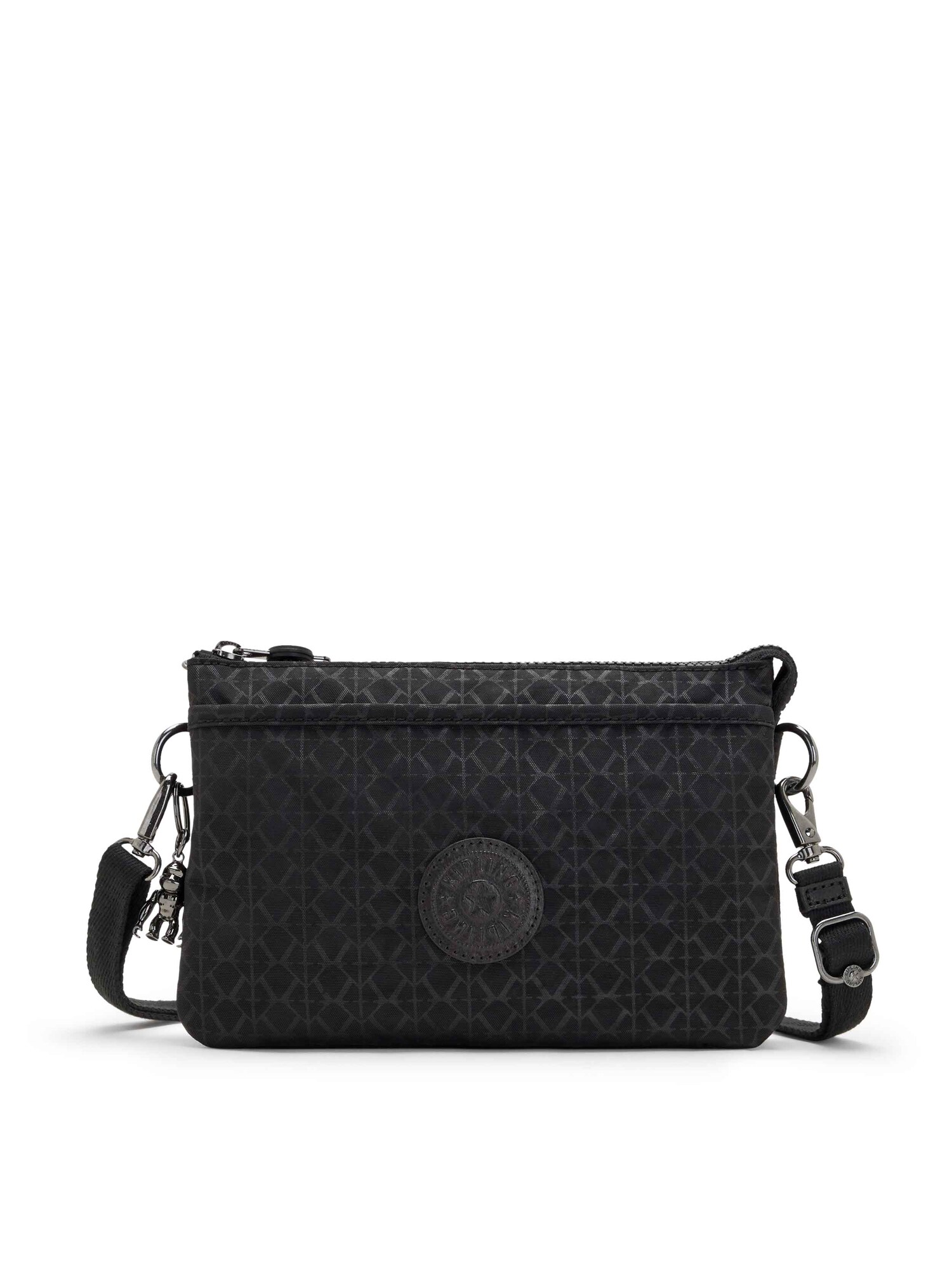 KIPLING Geantă de umăr Riri  gri metalic / negru