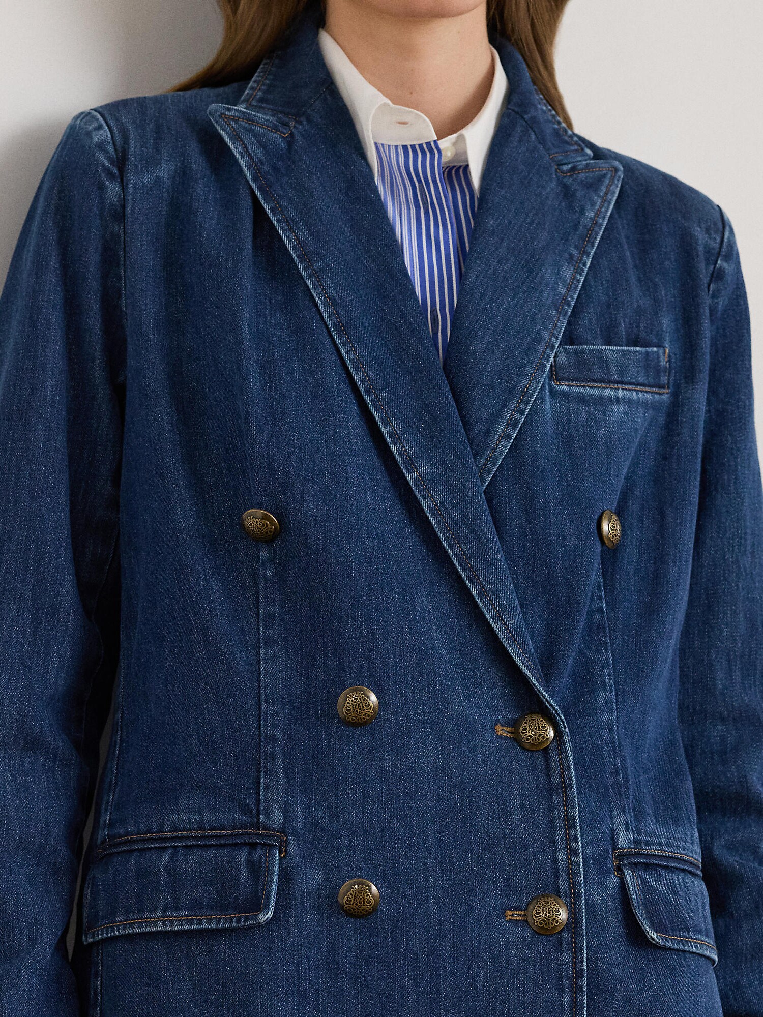 Lauren Ralph Lauren Blejzer  modrá denim (obrázok 6)