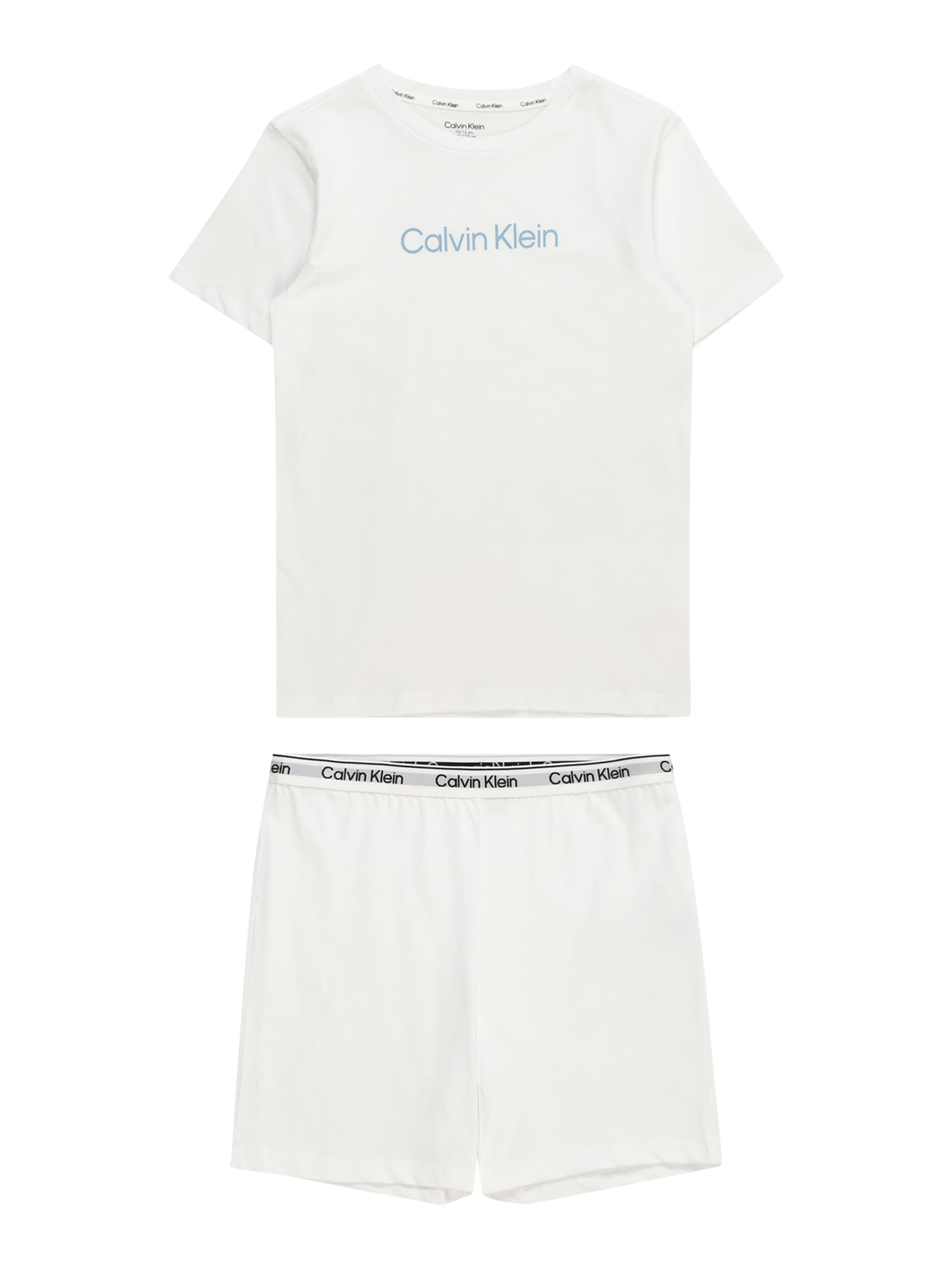 Calvin Klein Underwear Pidžama set  svijetloplava / svijetlosiva / crna / bijela