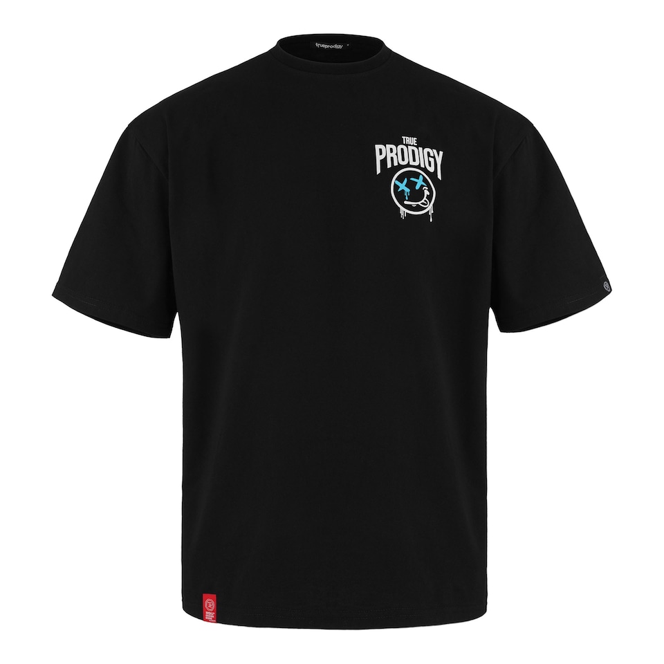 T-shirt 'Kenji F' blå / röd / svart