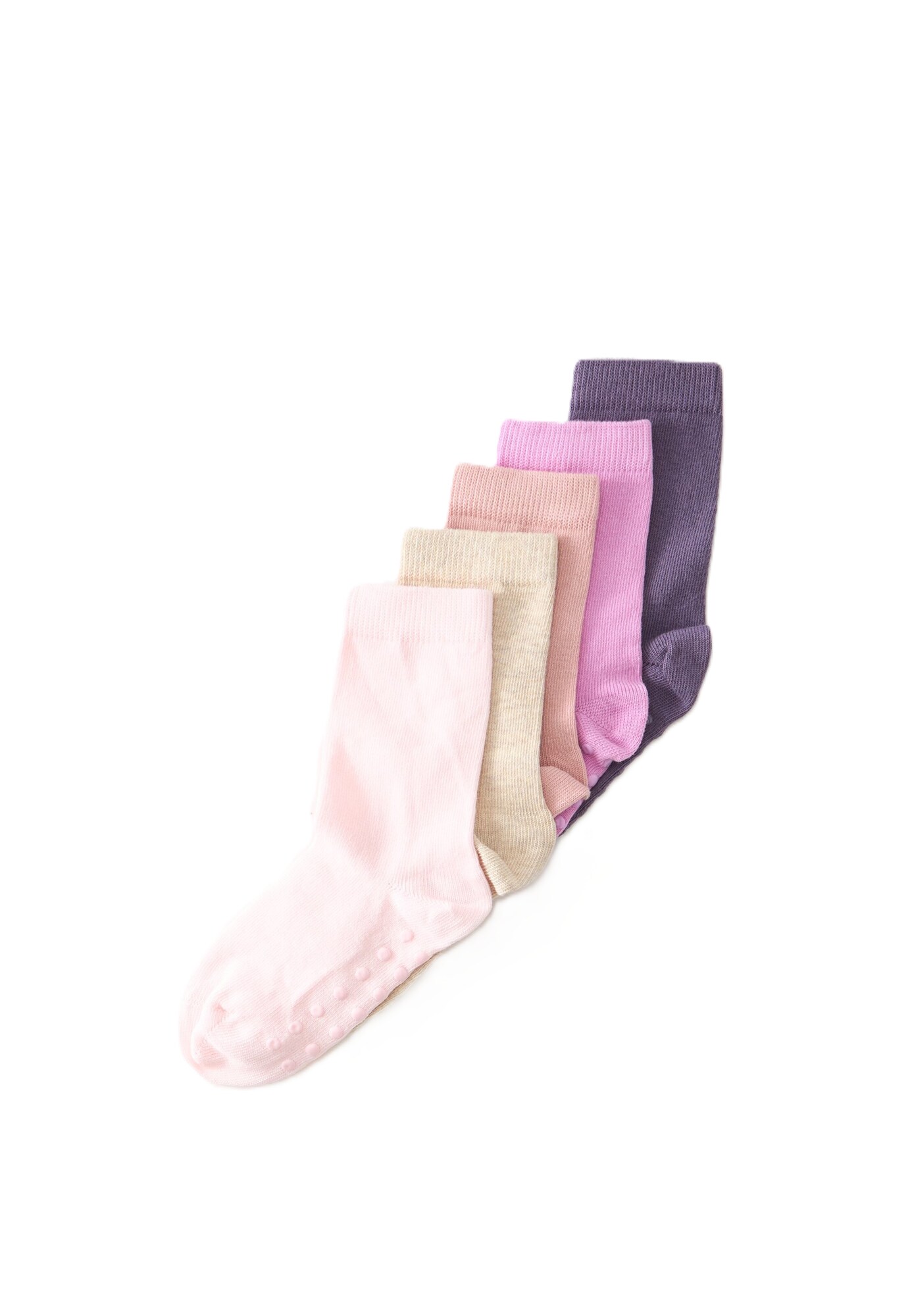 Lindex Șosete crem / lila / mov orhidee / portocaliu piersică / rosé