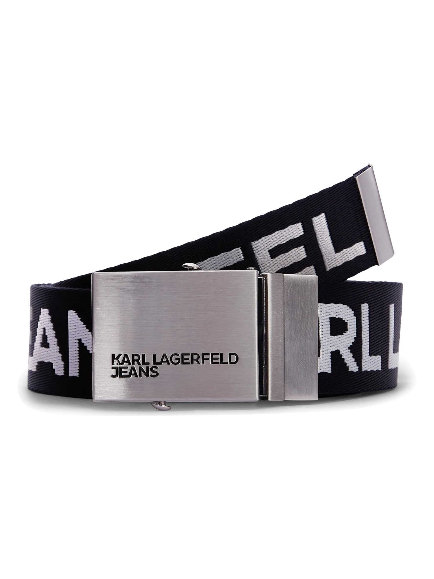 KARL LAGERFELD JEANS Curea bleumarin / gri deschis / negru / argintiu