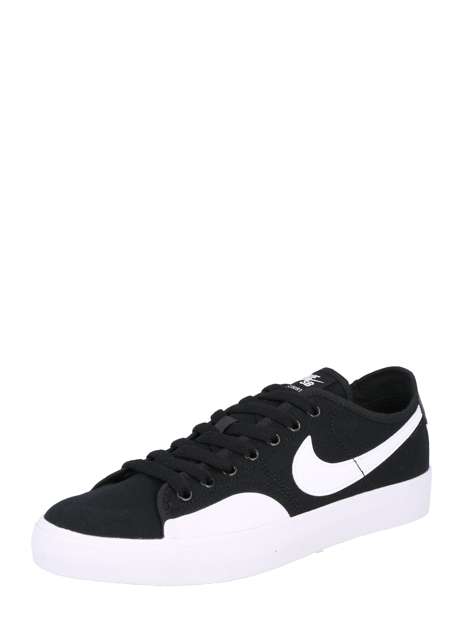 Nike SB Zemie brīvā laika apavi 'Blazer Court' melns / balts