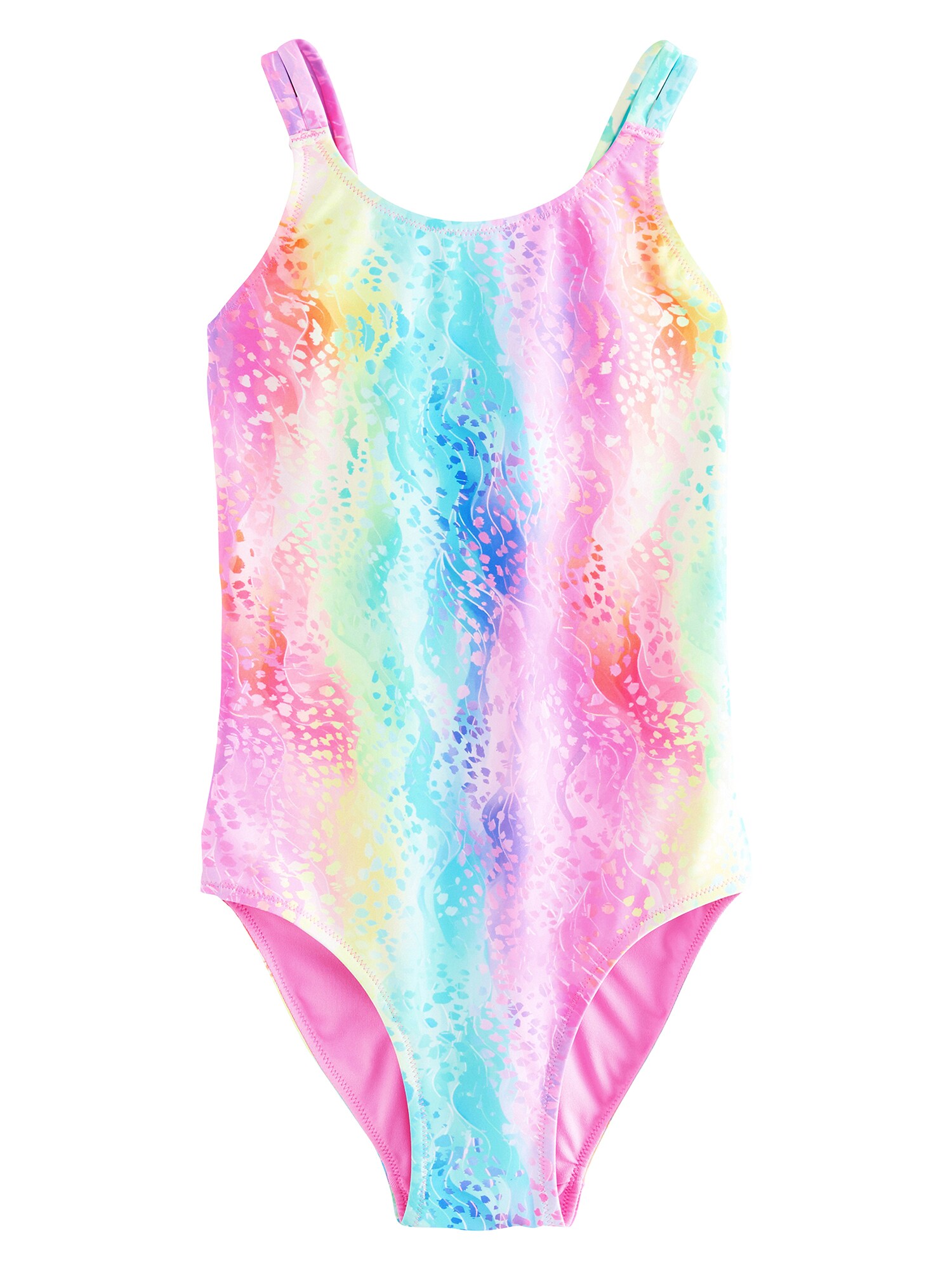 Next Costum de baie întreg  albastru / galben / roz / alb