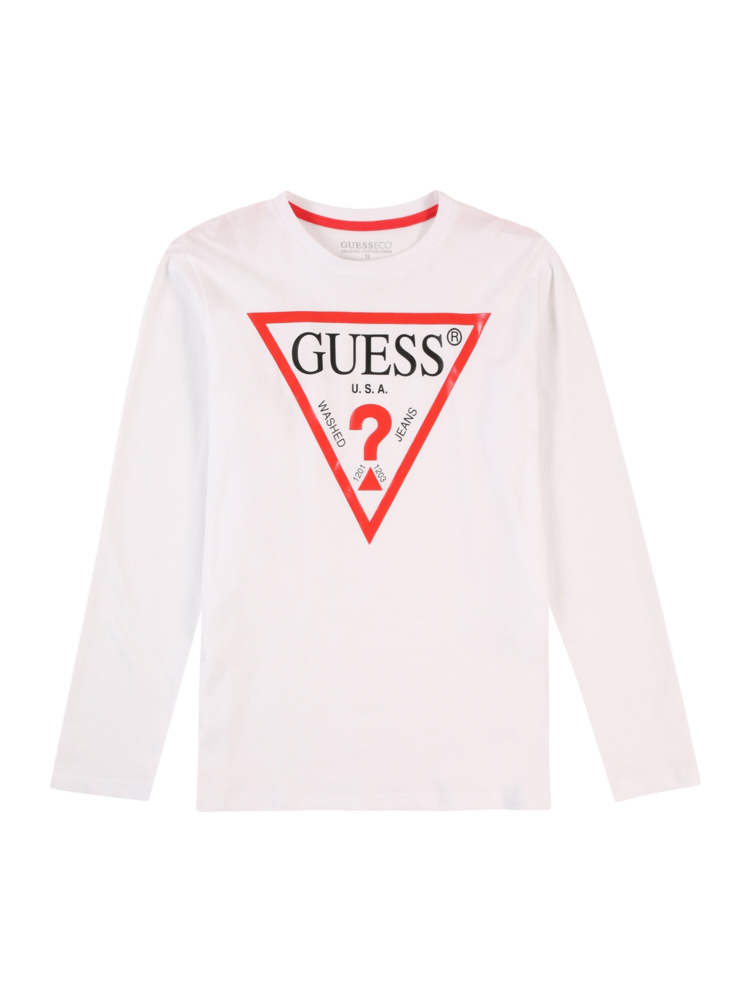 GUESS Tricou  roșu / negru / alb