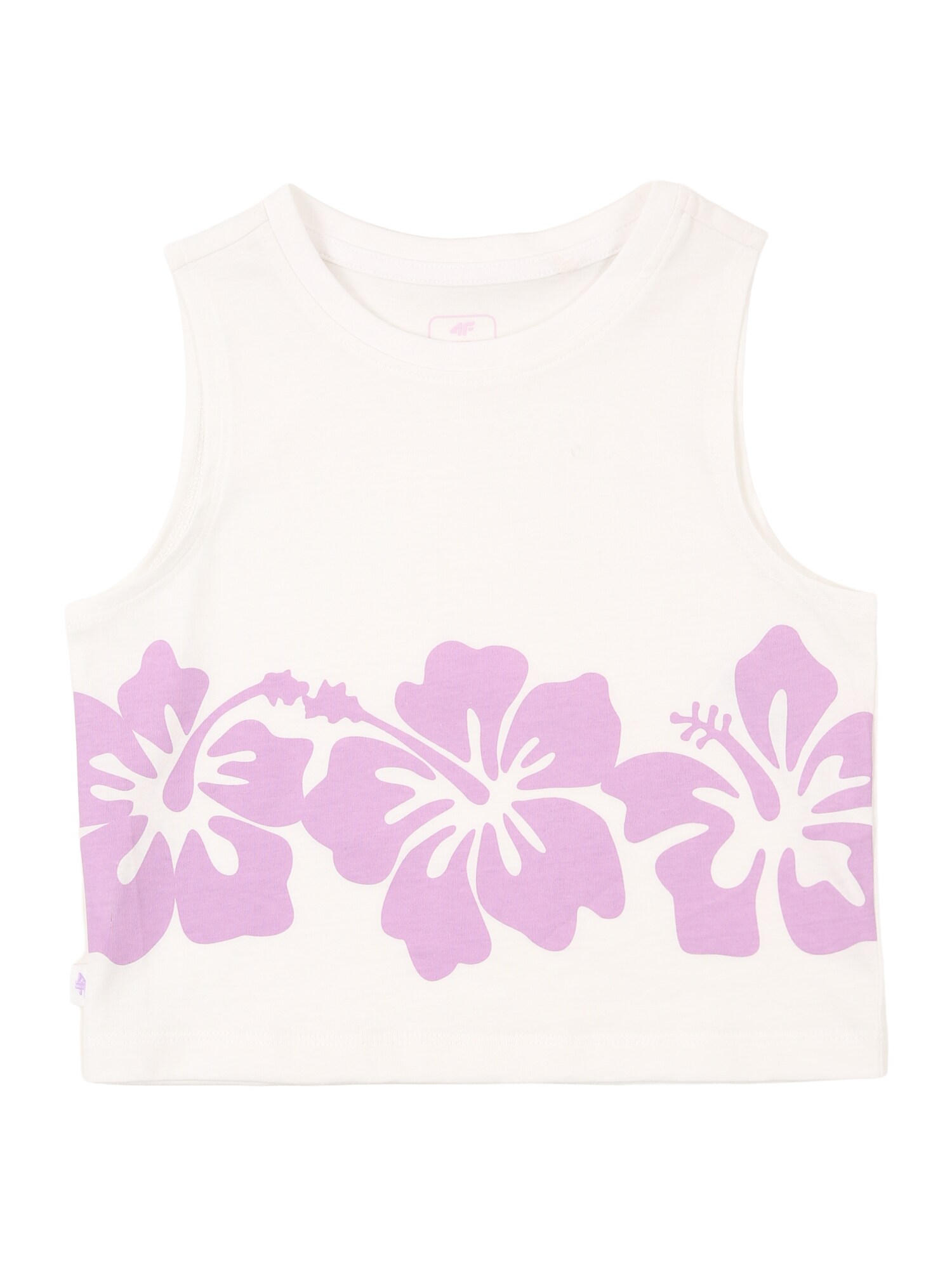 4F Junior Sport top  roz deschis / alb