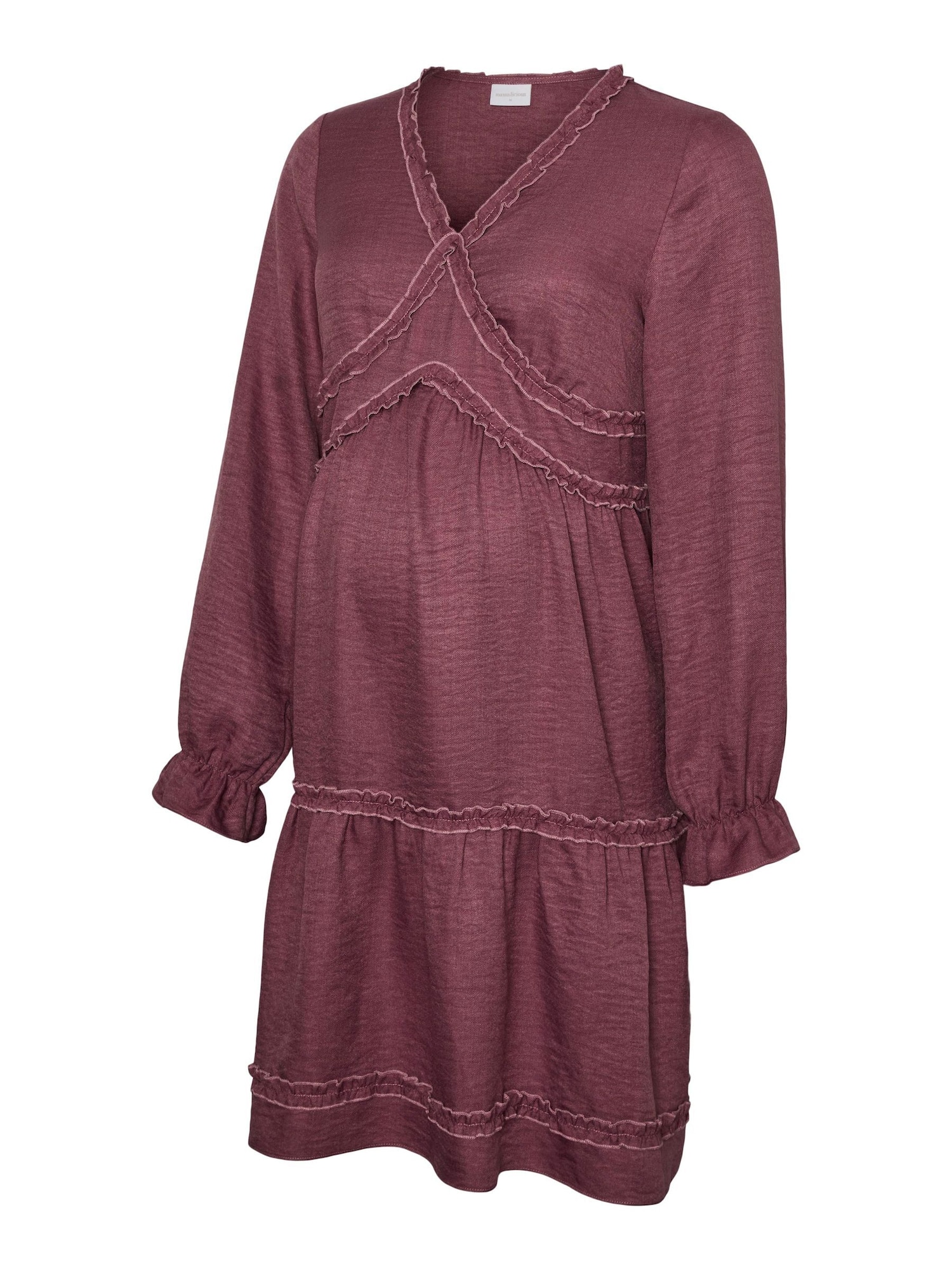 MAMALICIOUS Vestido 'MLAda'  rojo vino
