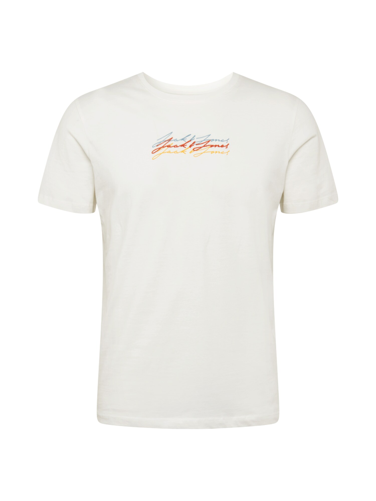 JACK & JONES Marškinėliai  balkšva / geltona / šviesiai mėlyna / oranžinė-raudona