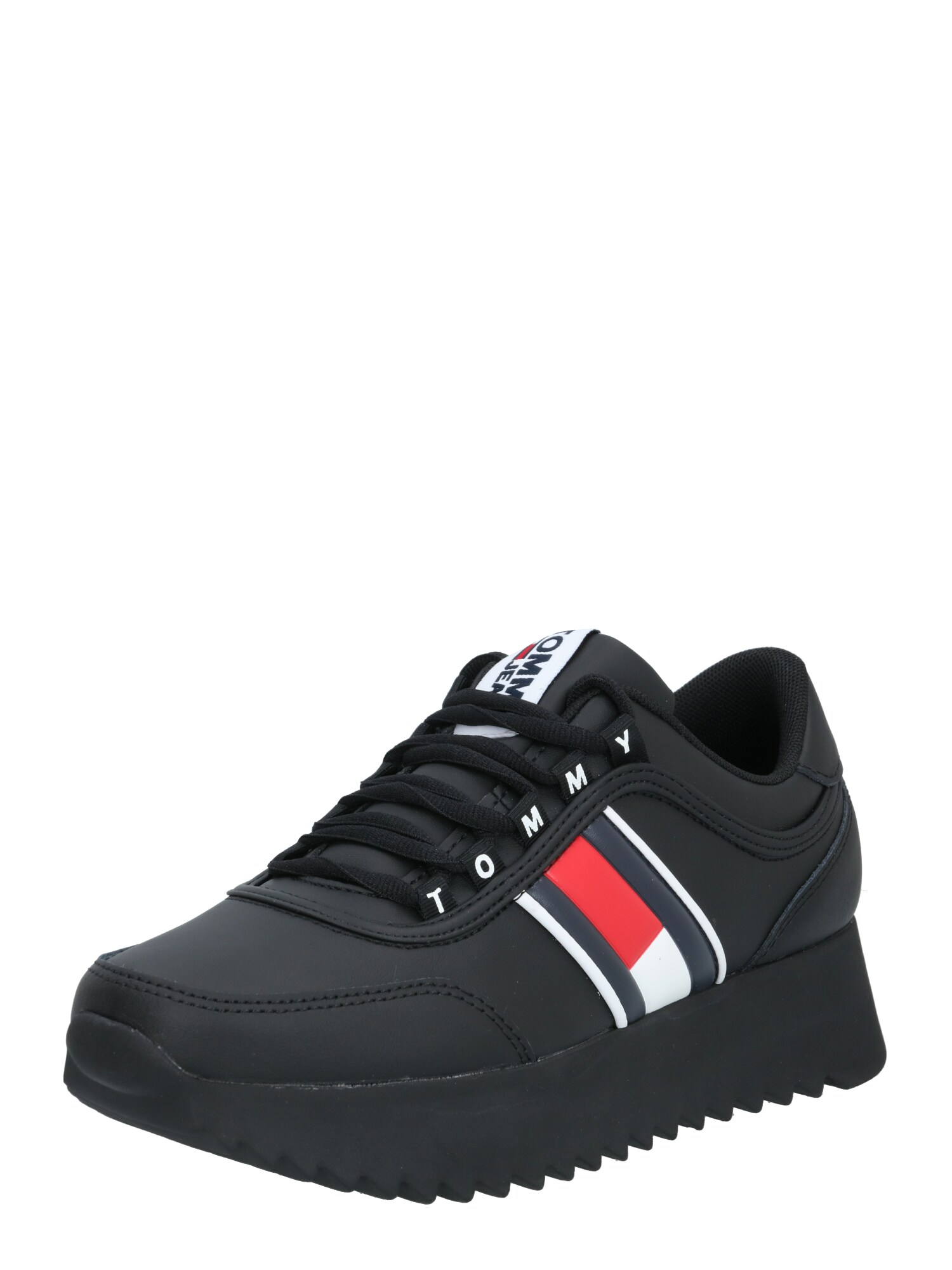 Tommy Jeans Sportbačiai be auliuko  juoda / balta / raudona