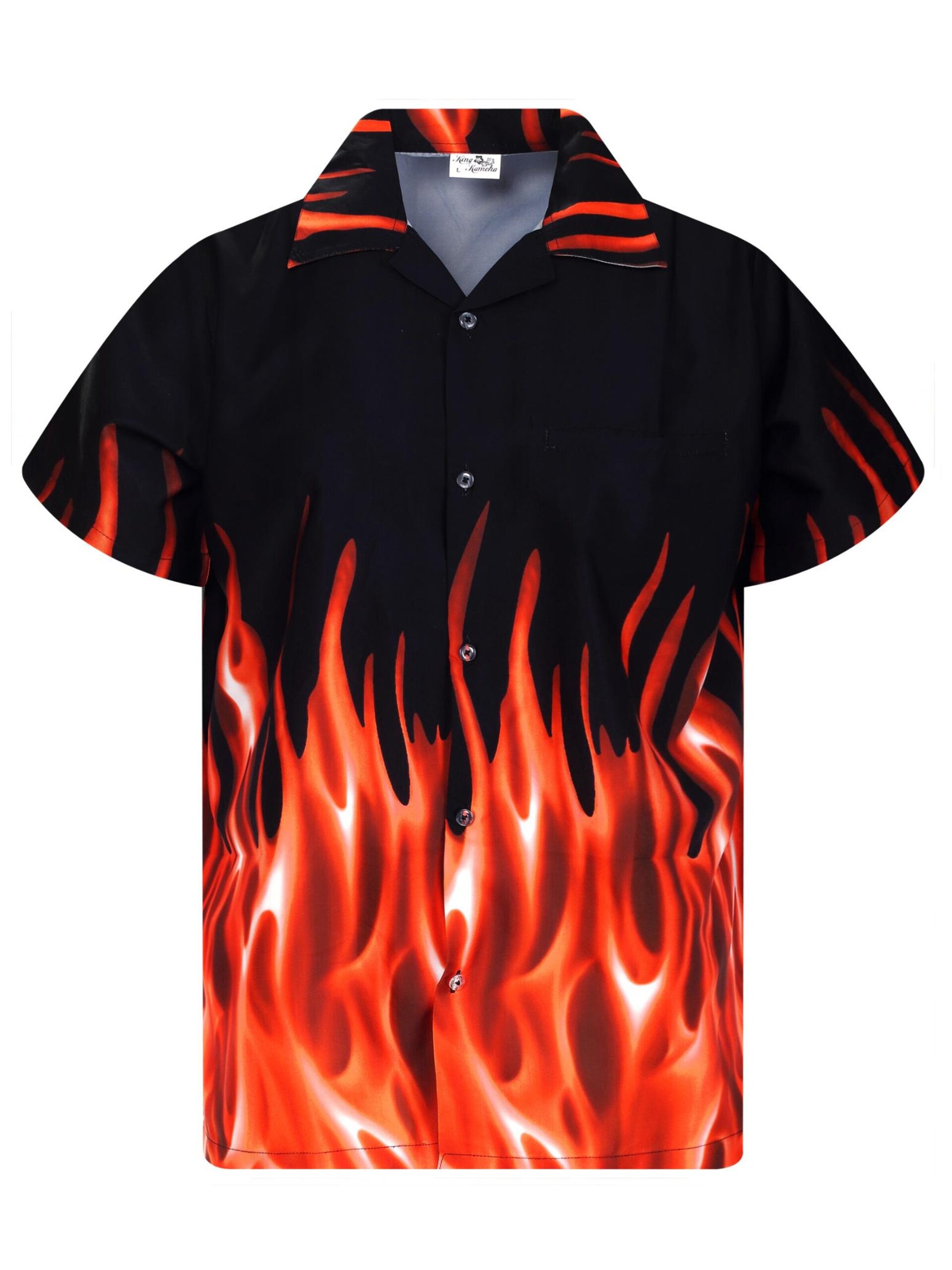 King Kameha T-shirt 'Flames' herr