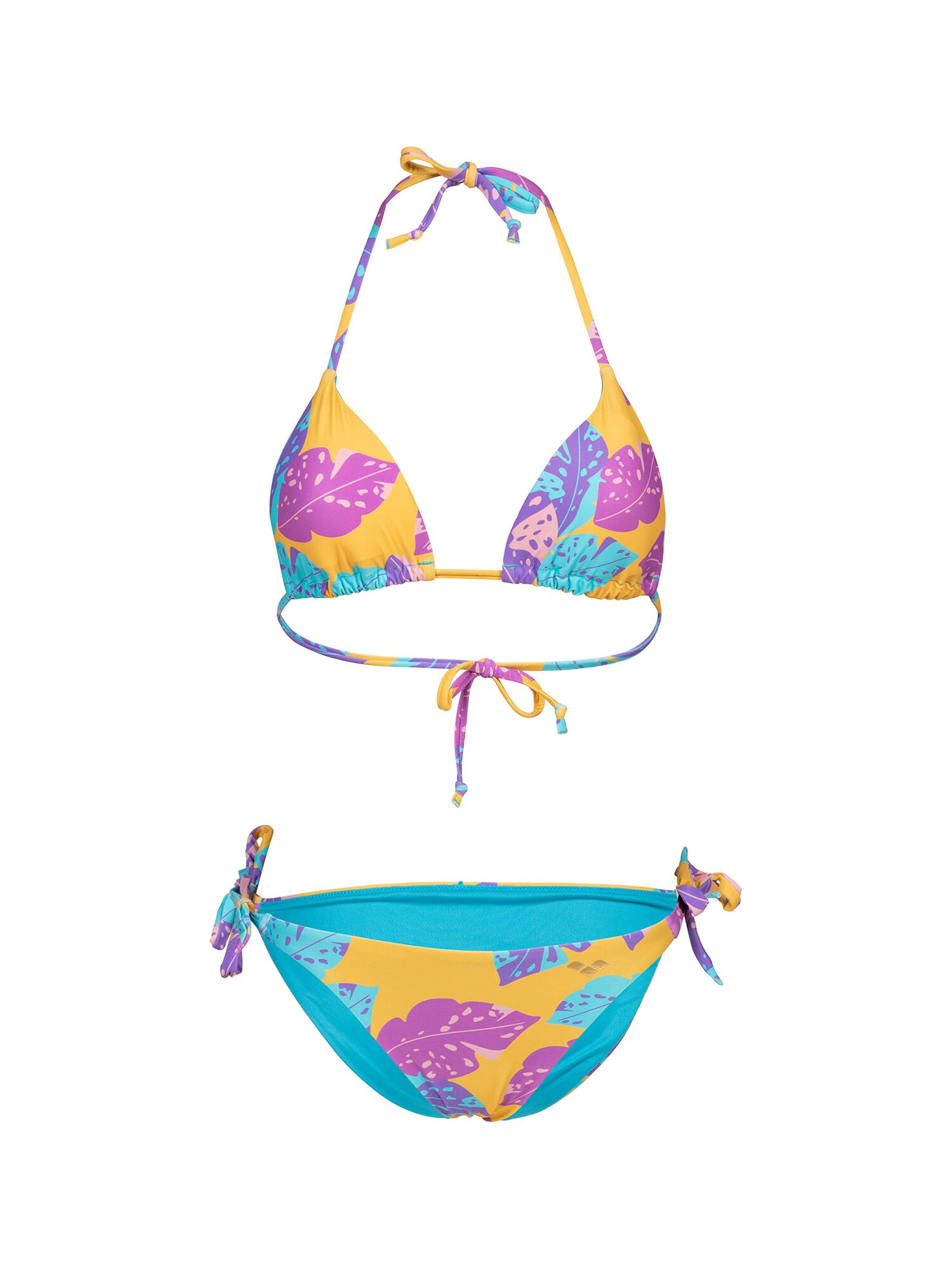 ARENA Športne bikini 'TRIANGLE ALLOVER'  voda / lila / marelica / svetlo oranžna