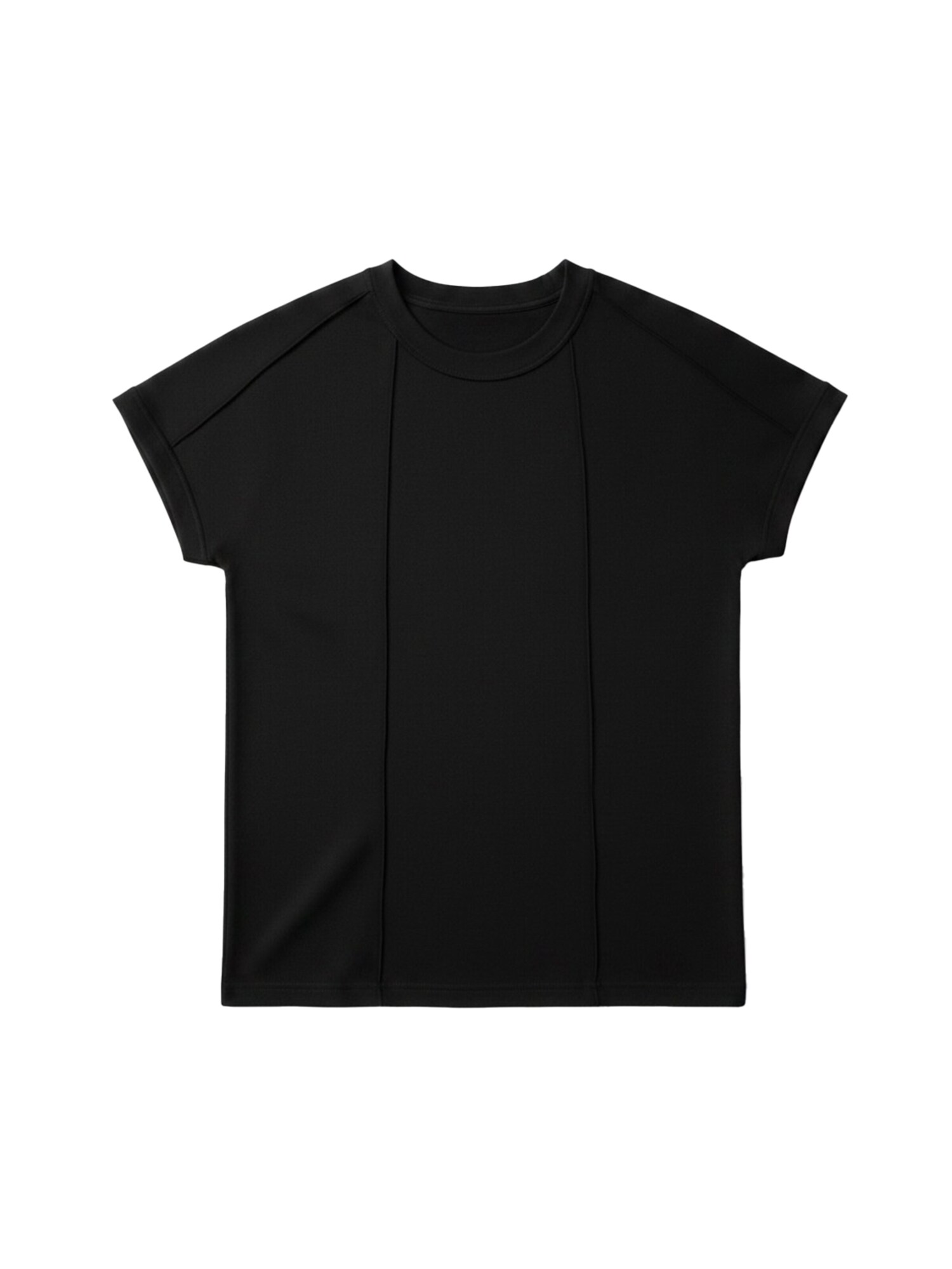 Kleidermafia Camiseta 'Oversized Batwing Seam-Detail T-Shirt - Black'  negro