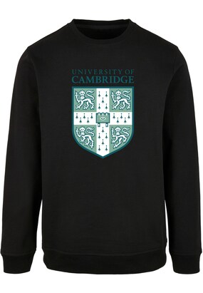 Merchcode Sweatshirt ‘University Of Cambridge – Shield’ Jade groen / Zwart / Wit