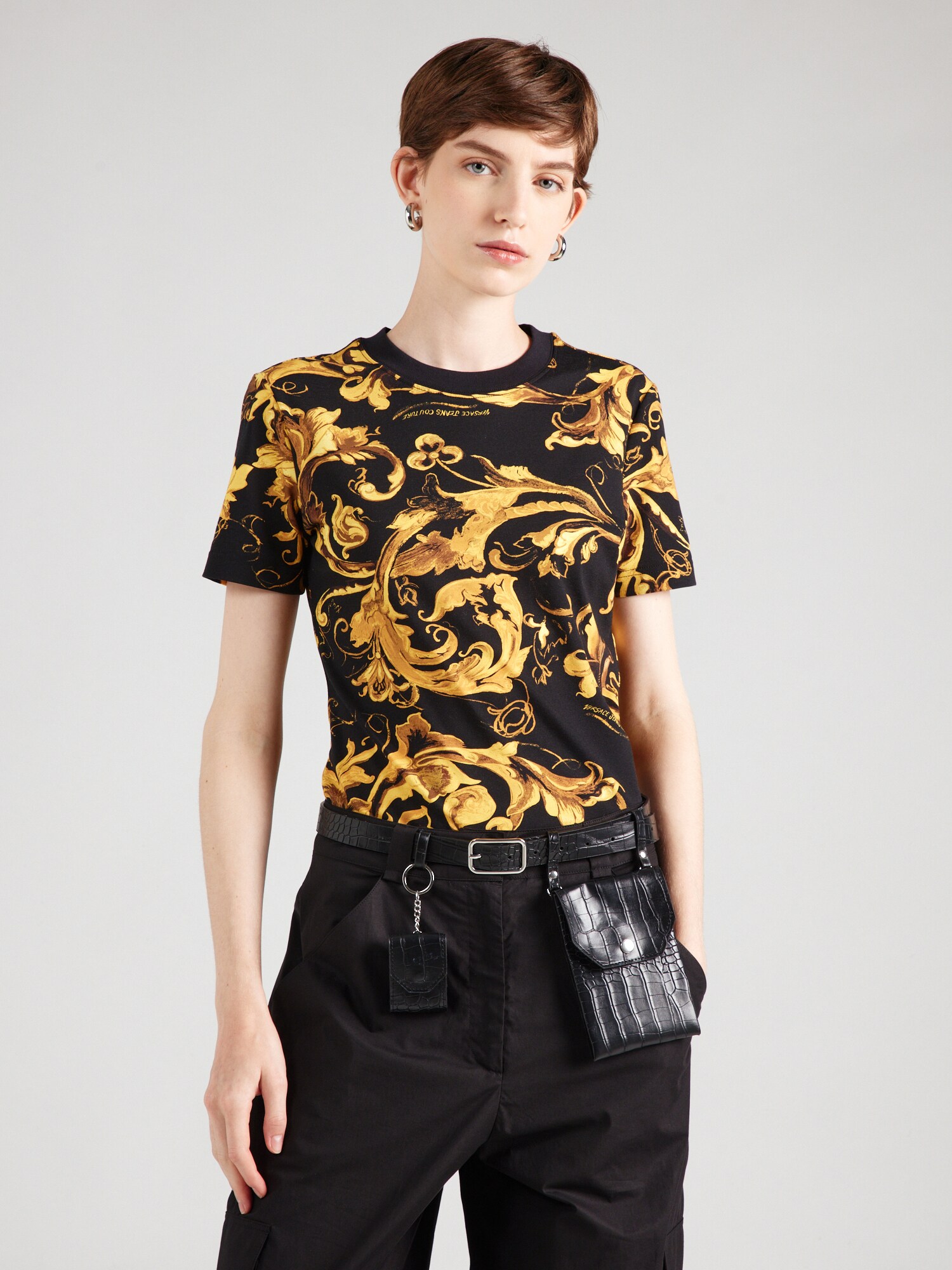 Versace Jeans Couture Póló  karamell / curry / sáfrány / fekete termék 2. képe