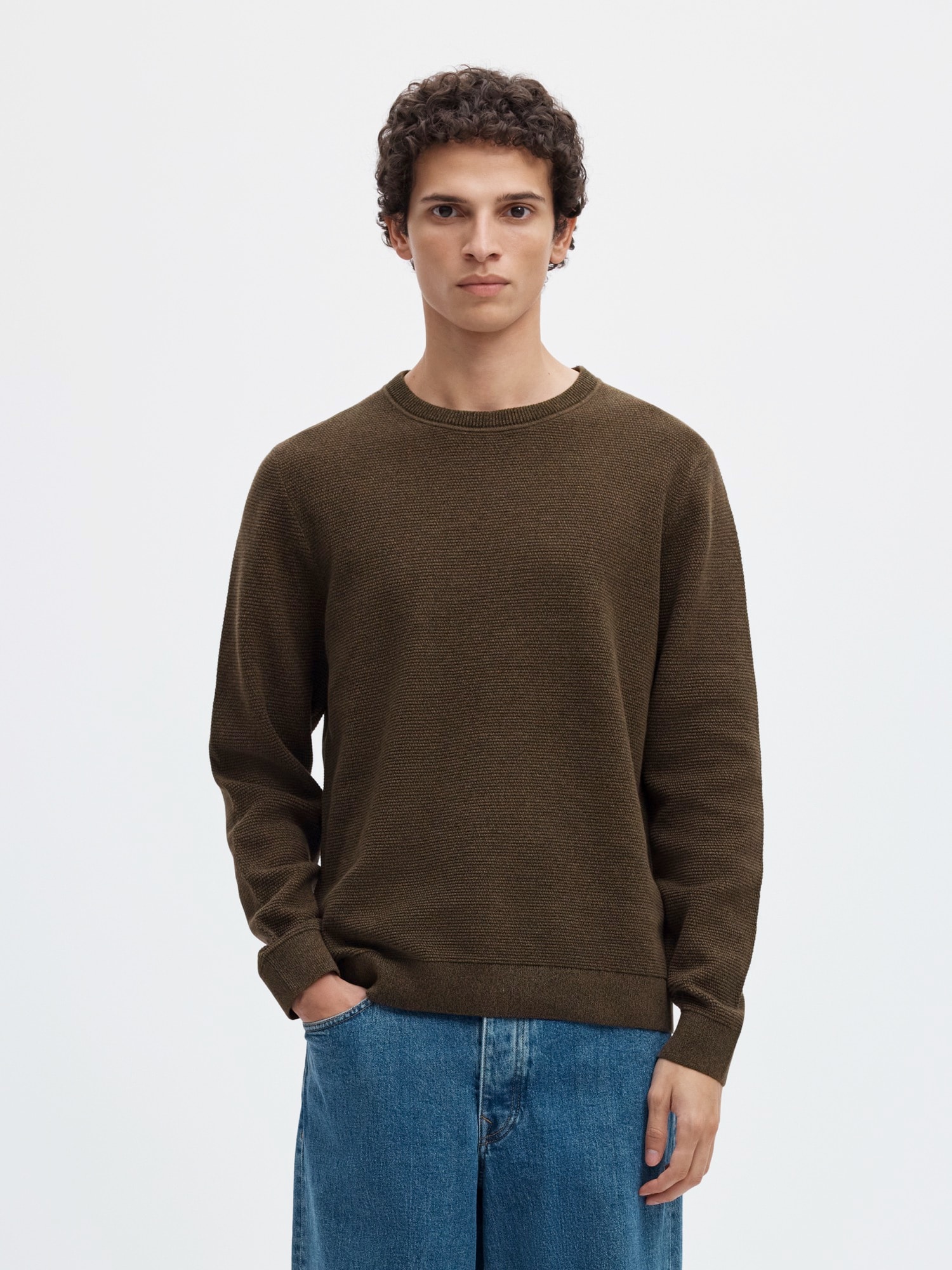 SELECTED Jersey 'SLHROSS' marrón