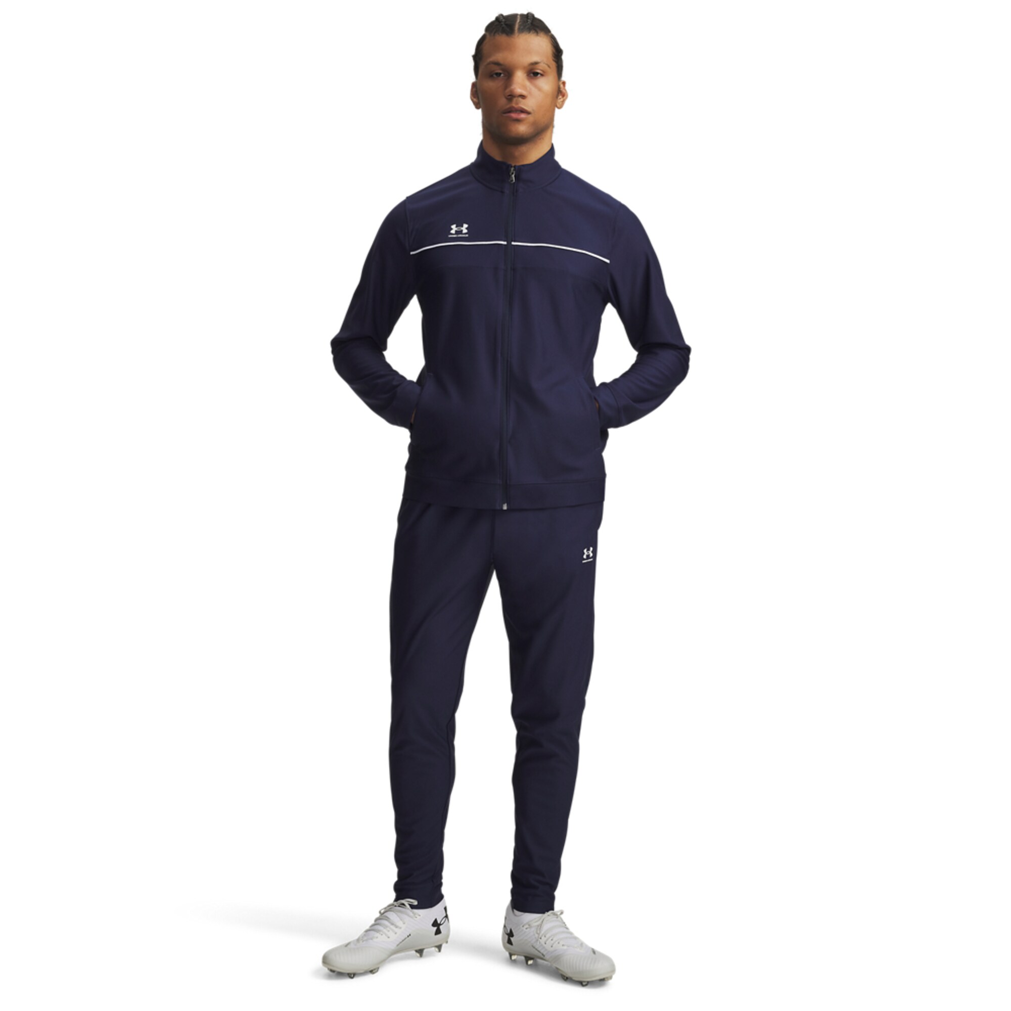 UNDER ARMOUR Costum de trening Challenger  albastru noapte / alb