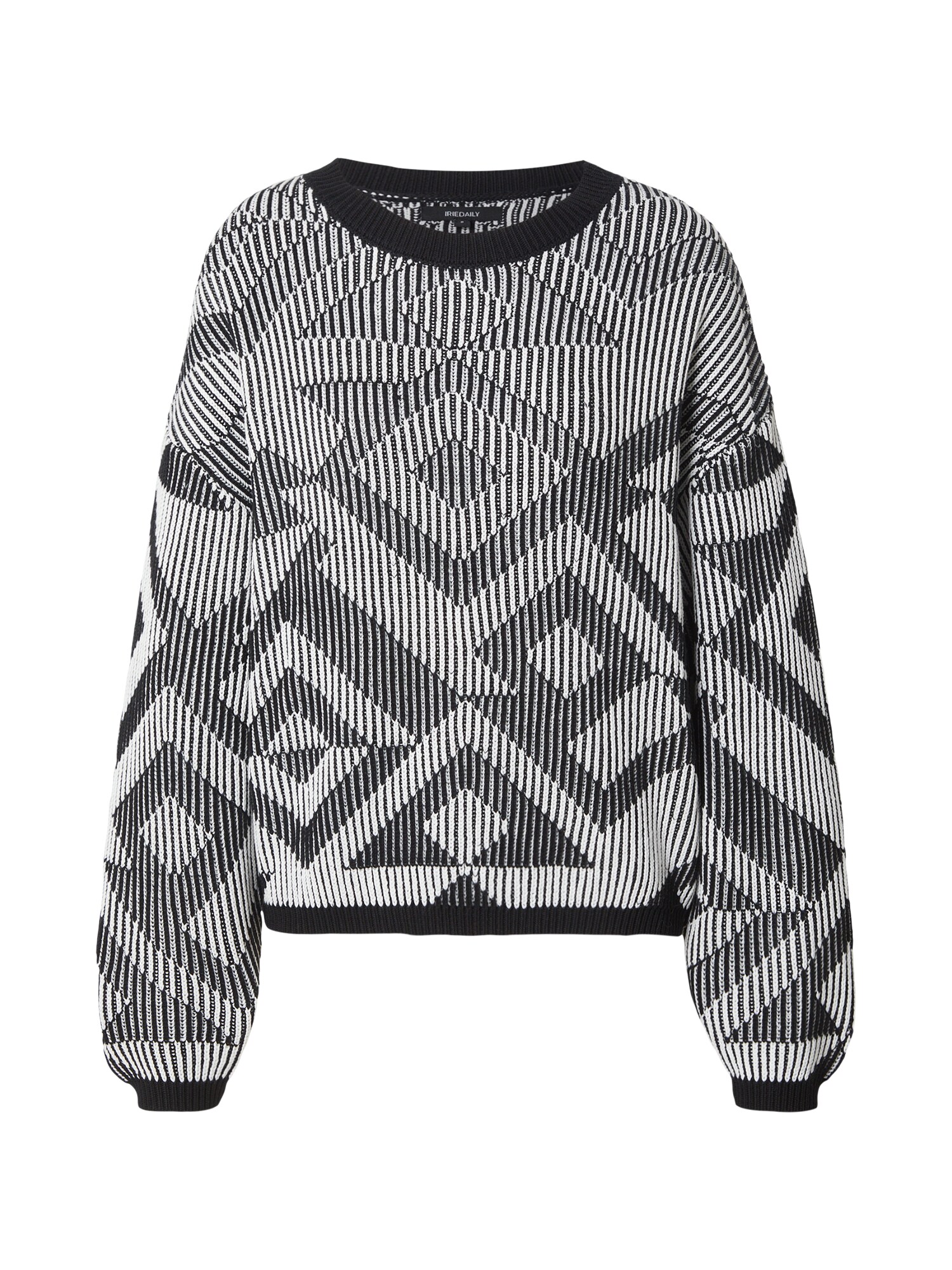 Iriedaily Pulover negru / alb