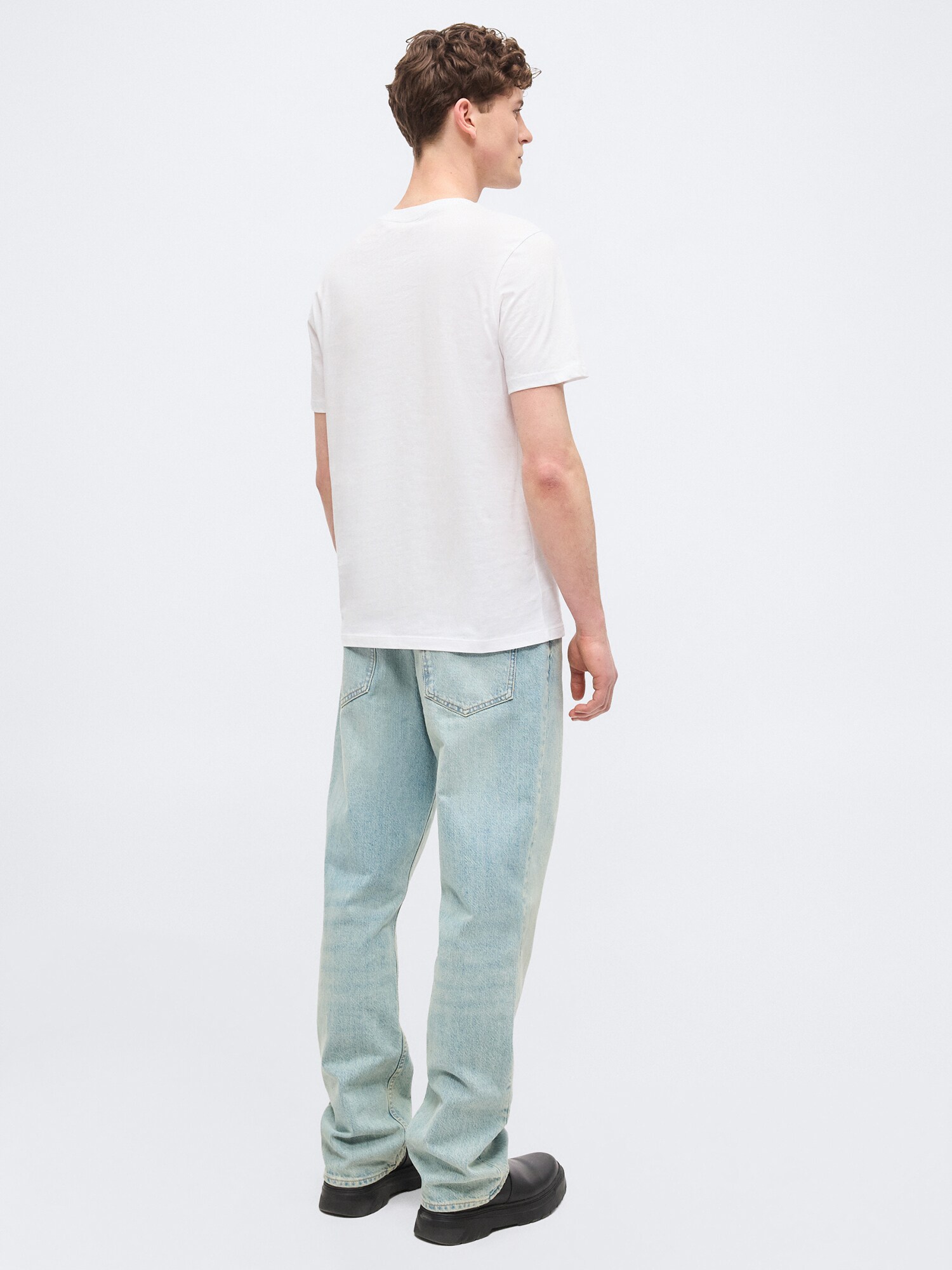 HUGO Camiseta 'Discorb'  taupe / color barro / blanco – imagen 2