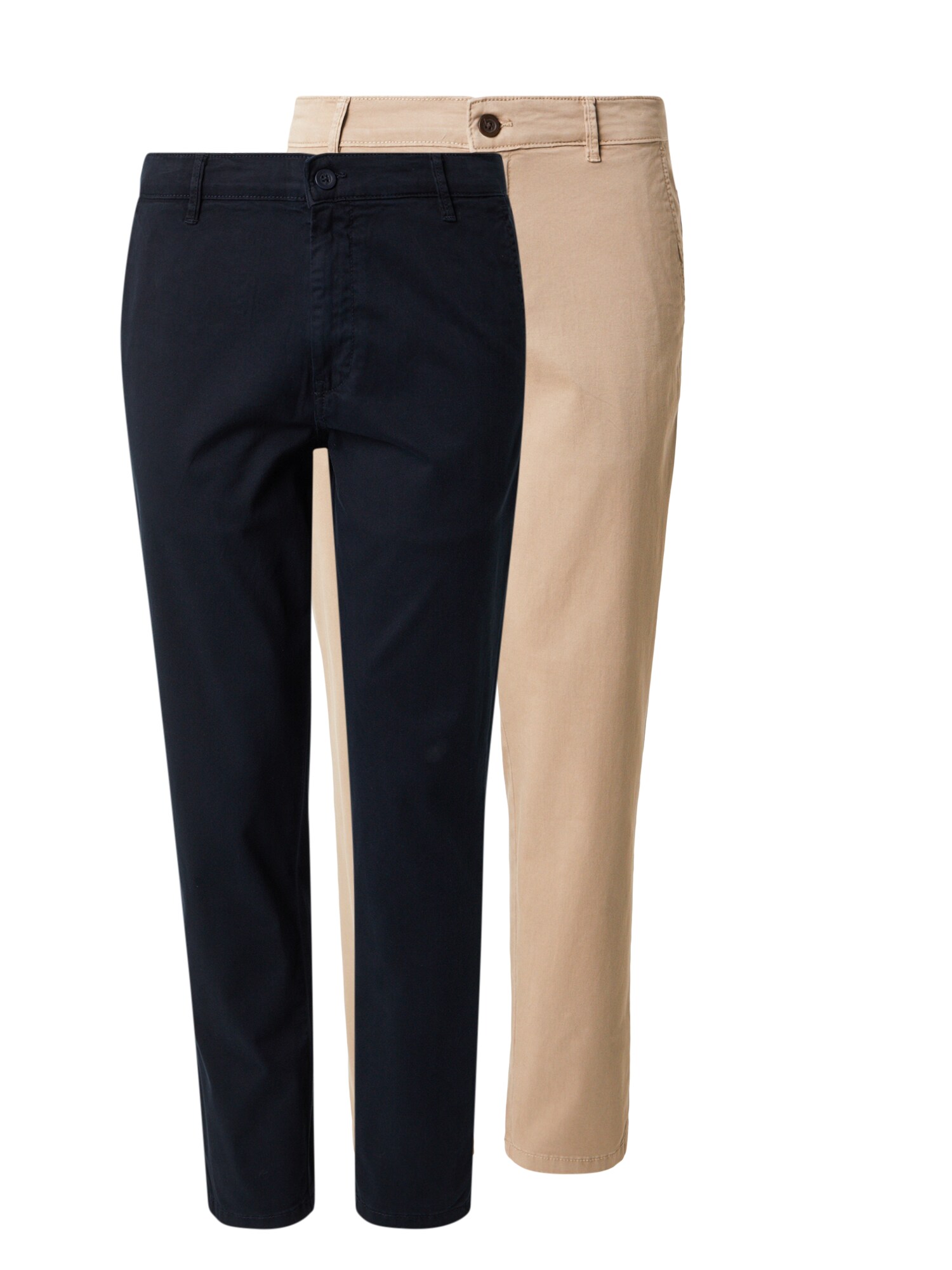 JACK & JONES Pantaloni eleganți  maro cămilă / albastru închis