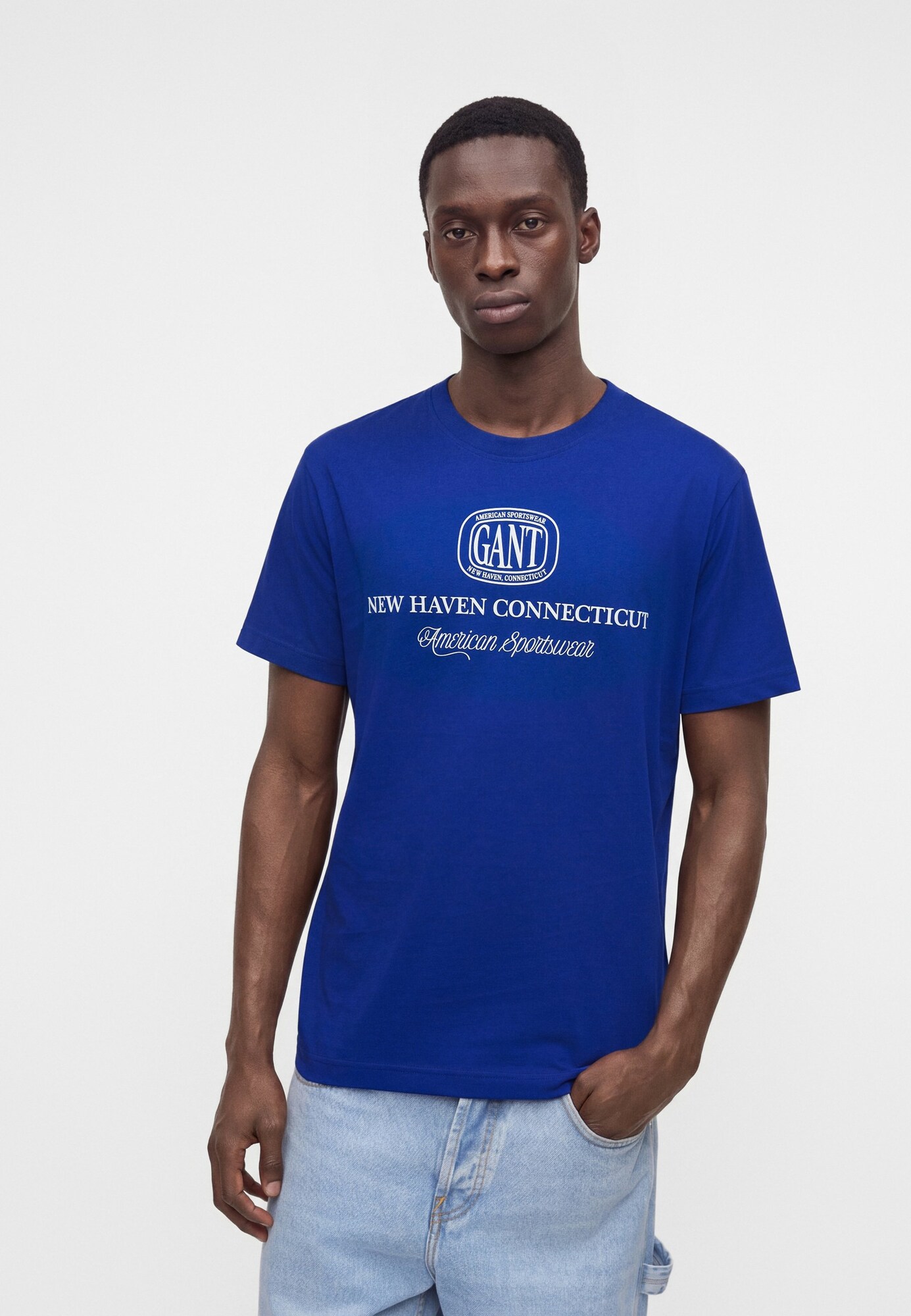 GANT Camiseta azul / blanco – imagen 2