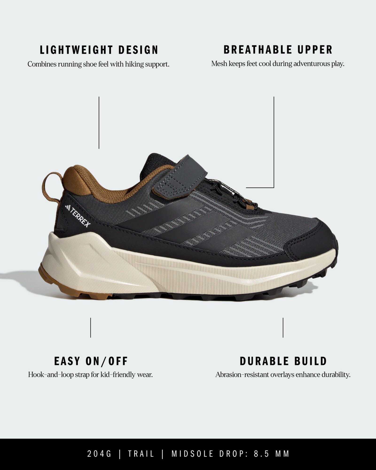 ADIDAS TERREX Félcipő 'Trailmaker 2'  antracit / világosszürke / fekete termék 2. képe