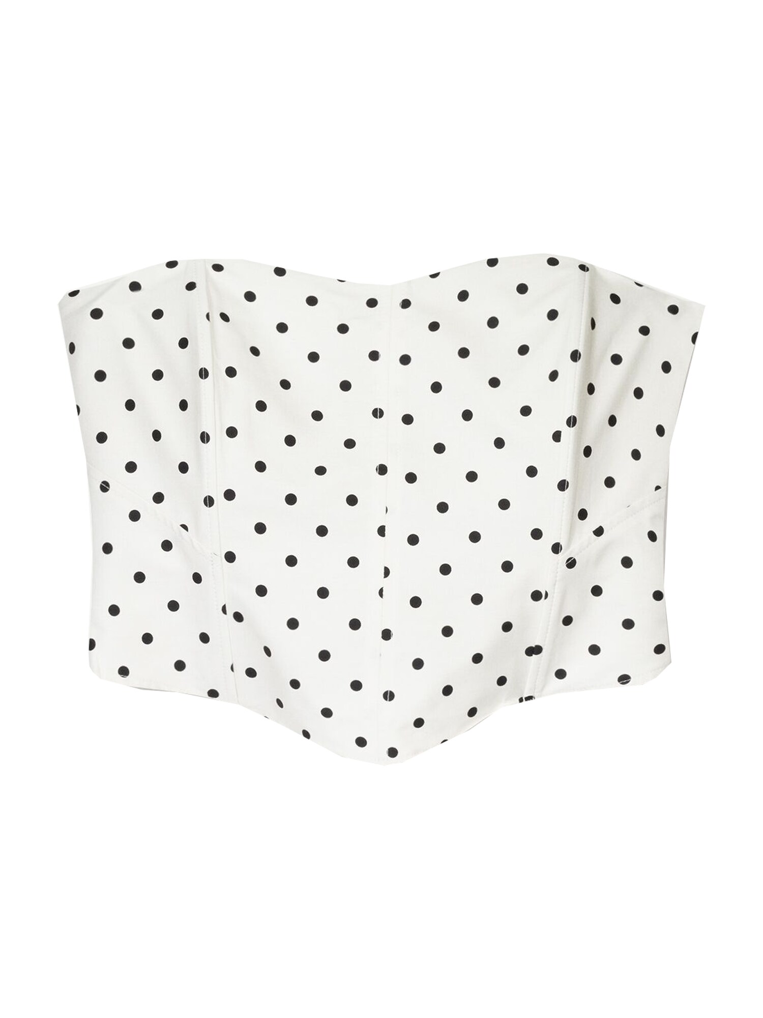 Bershka Top  ekrü / fekete akciós termékkép 1