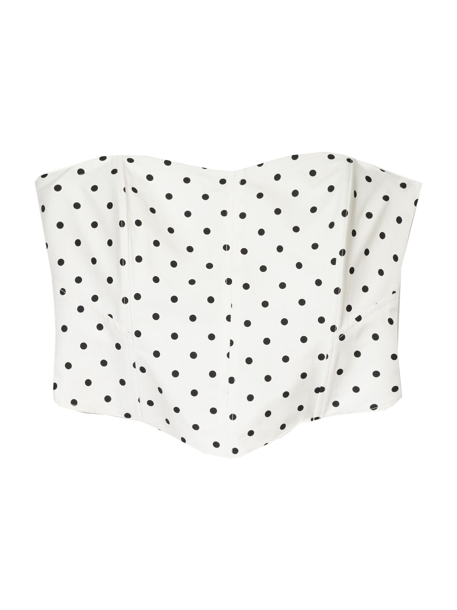 Bershka Top ekrü / fekete akciós termékkép 1