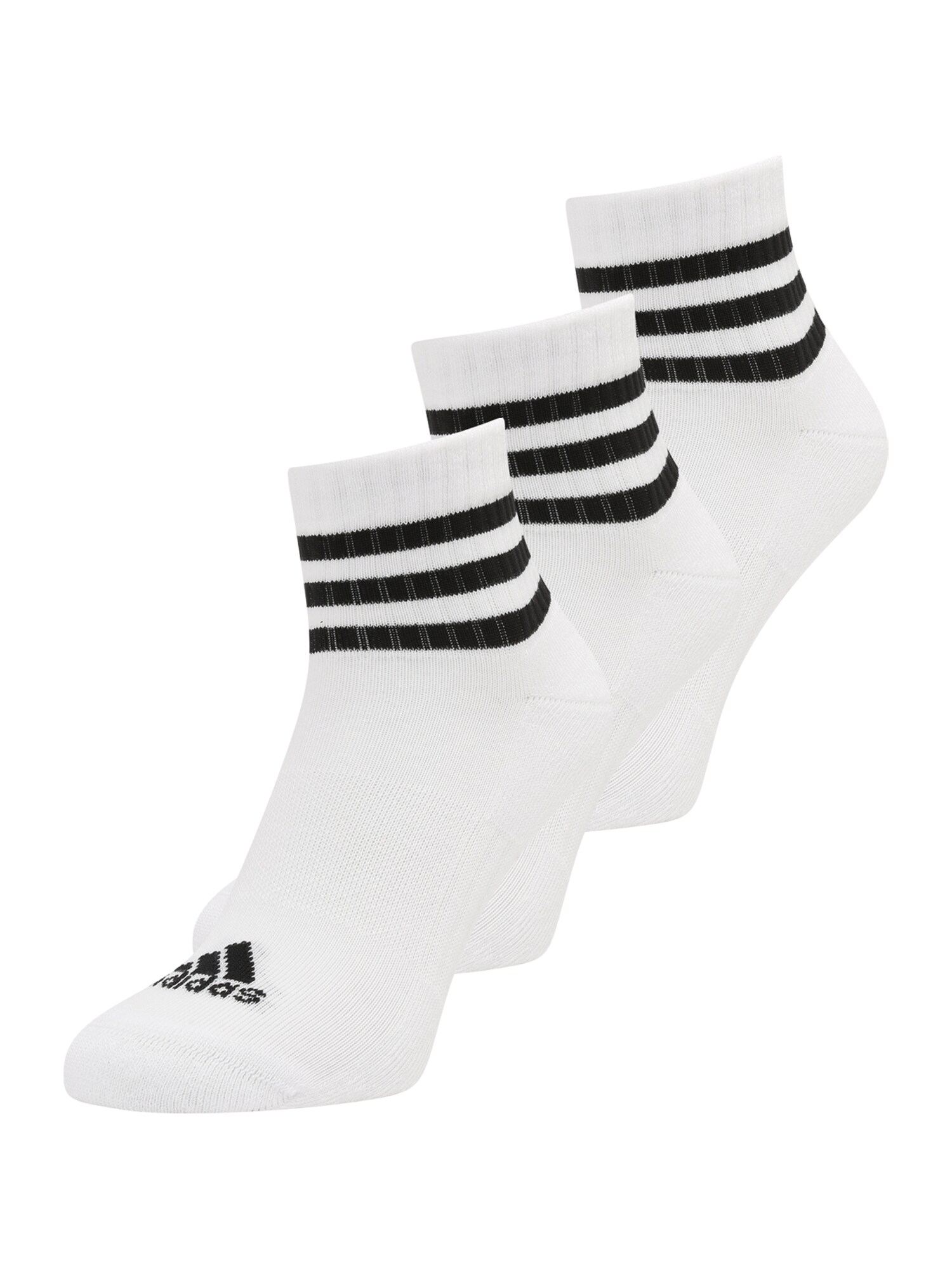 ADIDAS PERFORMANCE Șosete 3-Stripes Cushioned Sportswear Low-Cut 3 Pairs  negru / alb