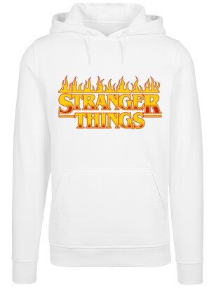 F4NT4STIC Sweatshirt ‘Stranger Things Netflix TV Series’ Goudgeel / Donkerrood / Wit