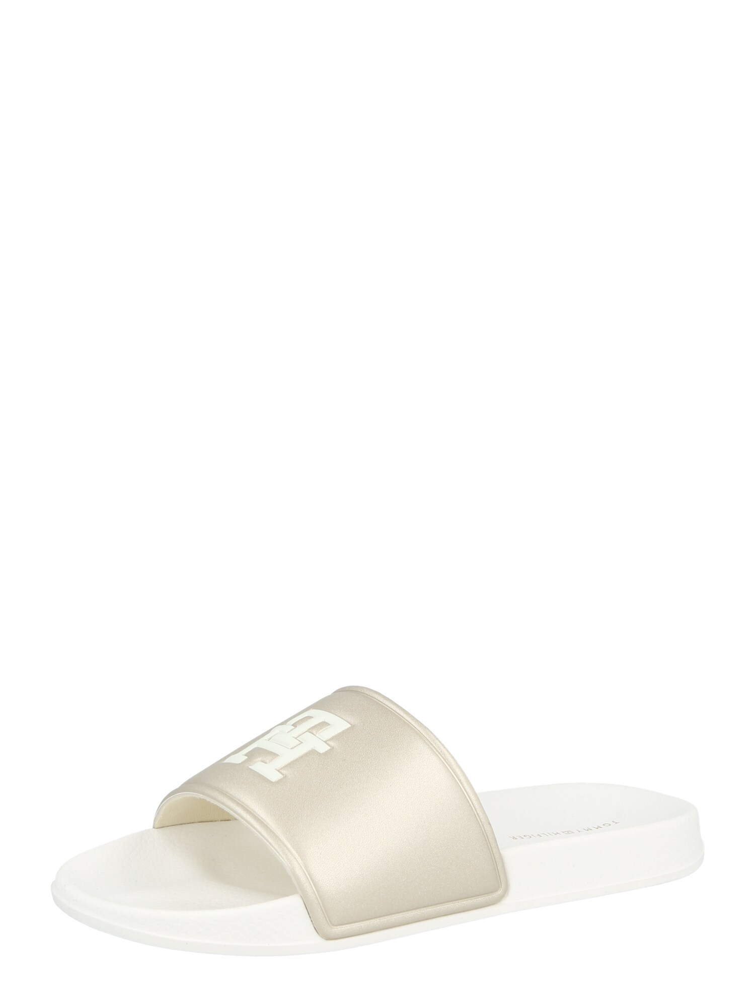 TOMMY HILFIGER Sandale 'DAMIAN'  auriu / alb
