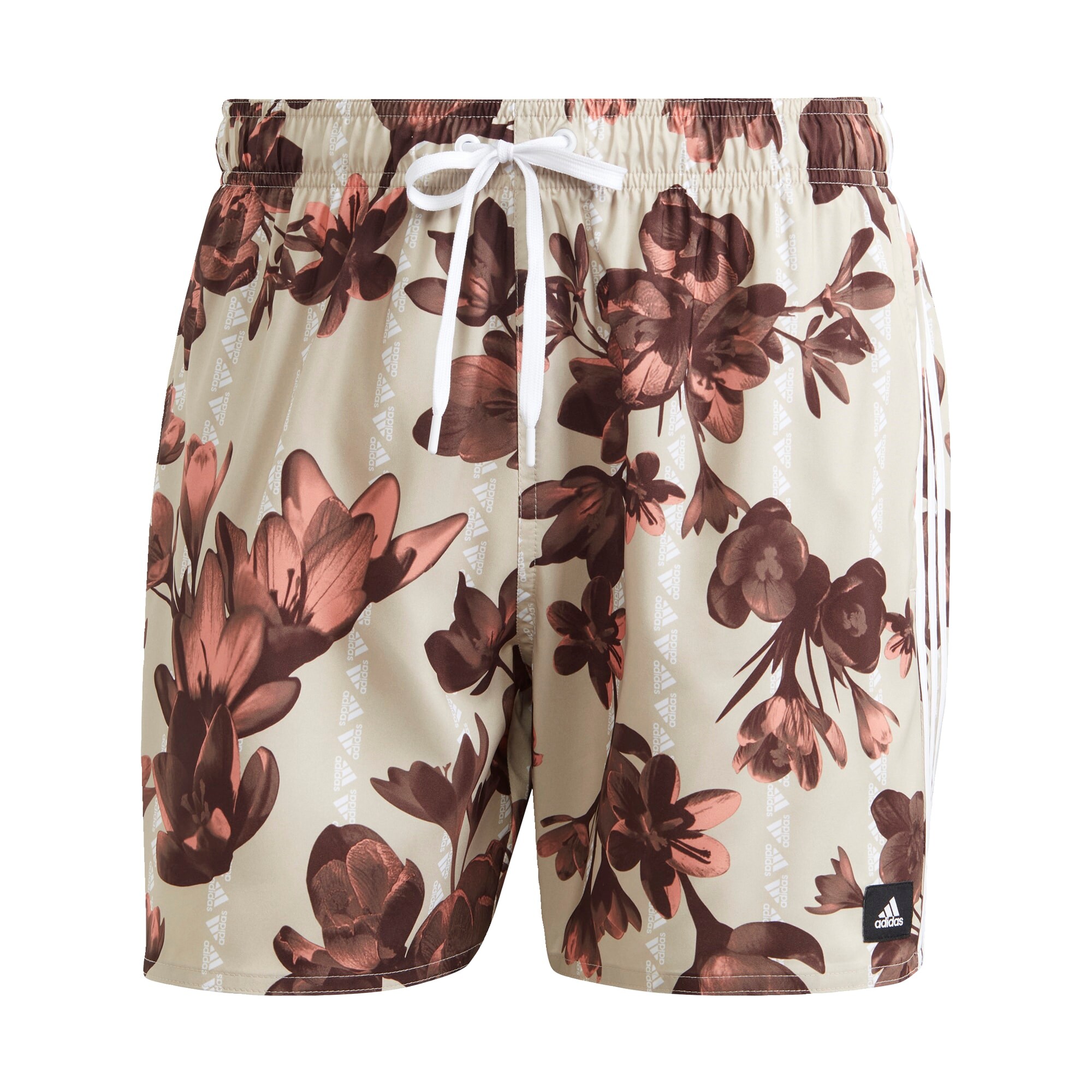 ADIDAS SPORTSWEAR Kratke hlače za surfanje 'Floral Clx Short-'  ecru / čokolada / breskev