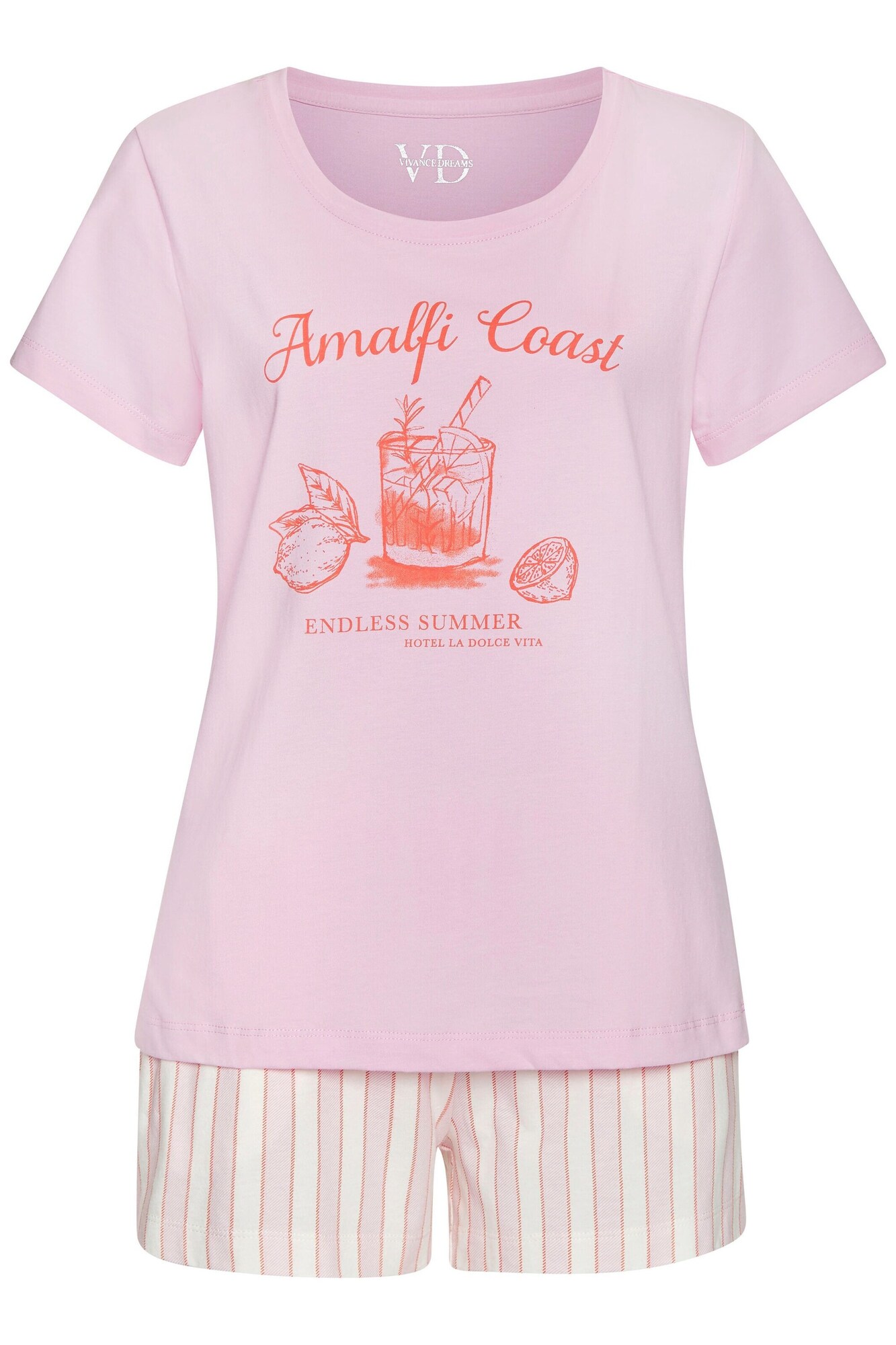 VIVANCE Pantaloni scurți  portocaliu homar / roz / roșu / alb