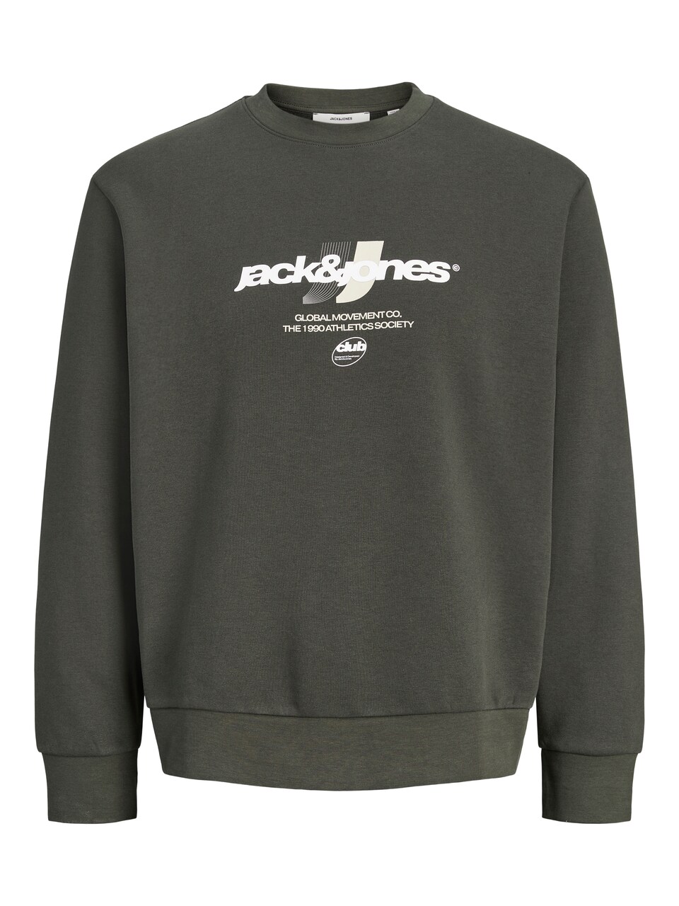 Sweatshirt 'JCOCLUB BRANDING' gyttjefärgad / vit